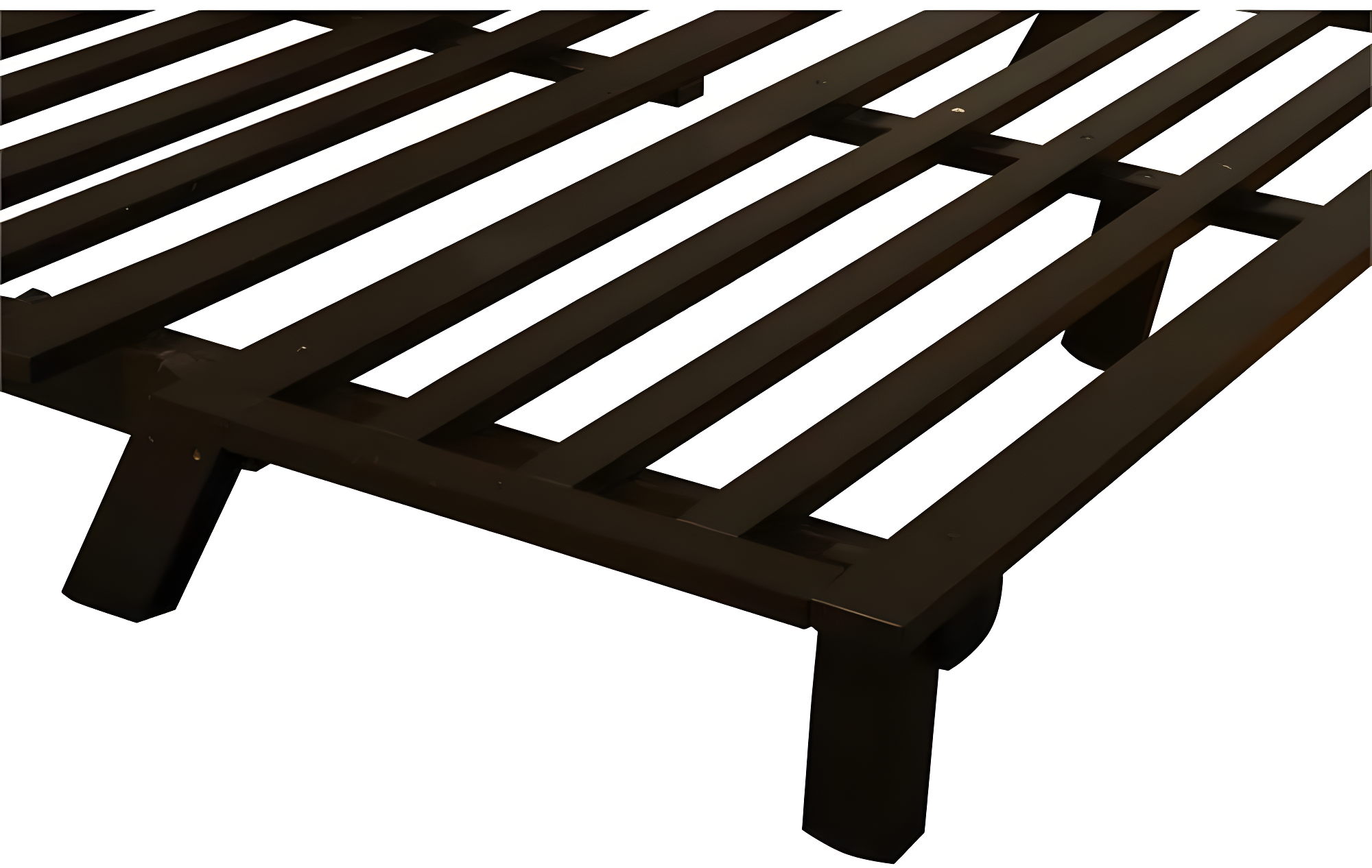 Estructura de Futón de Madera Carson con Acabado Marrón Java-colchón No Incluido