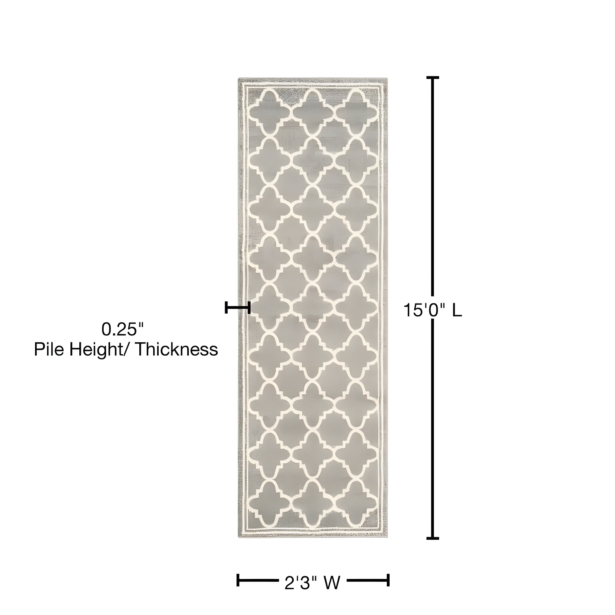 Amherst AMT422 Power Loomed Indoor Runner Rug - Dark Grey/Beige - 2'3"x15' - Safavieh
