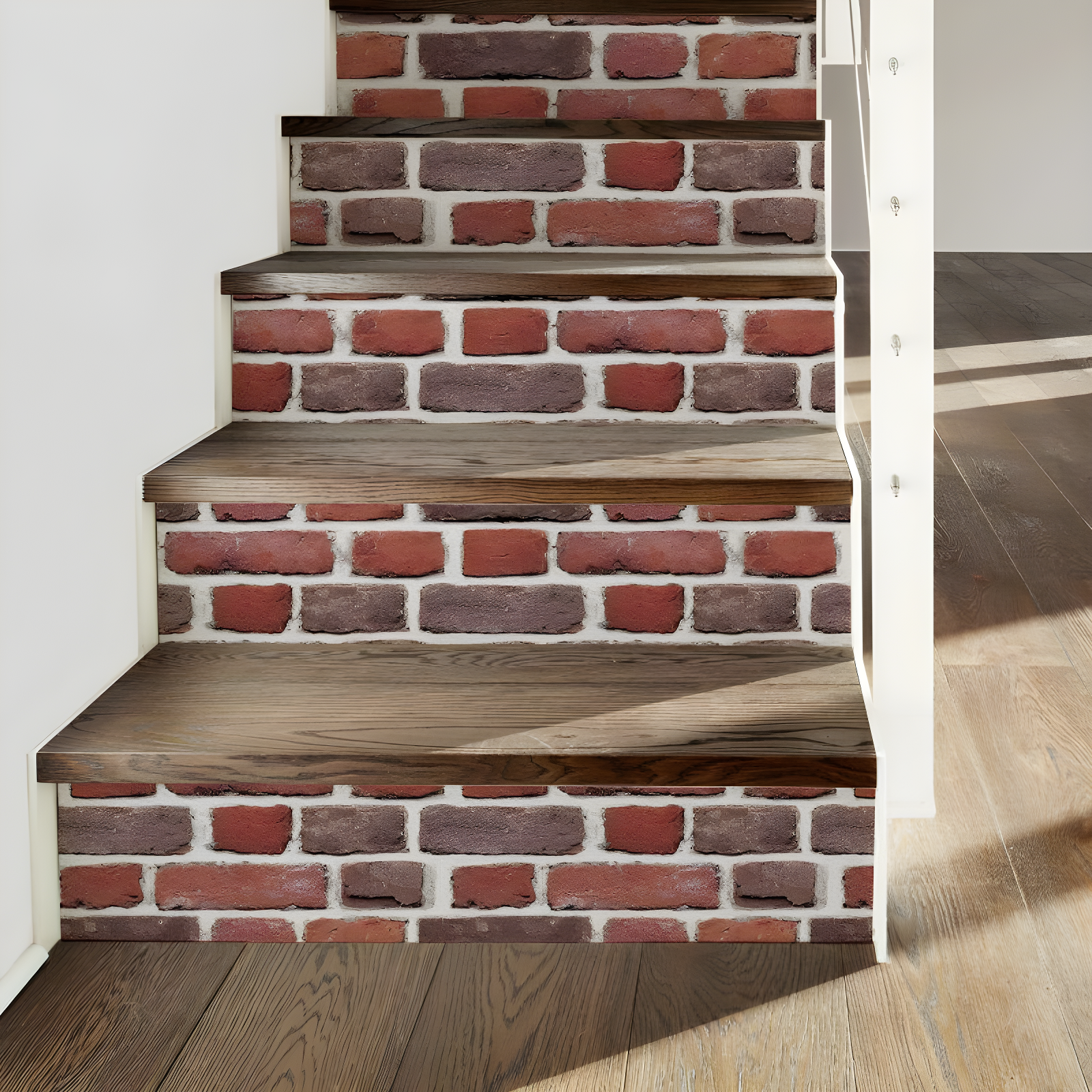 Brick Peel and Stick Giant Wall Decal Red - RoomMates: Vinyl Self-Adhesive Modern Decor, 24pc