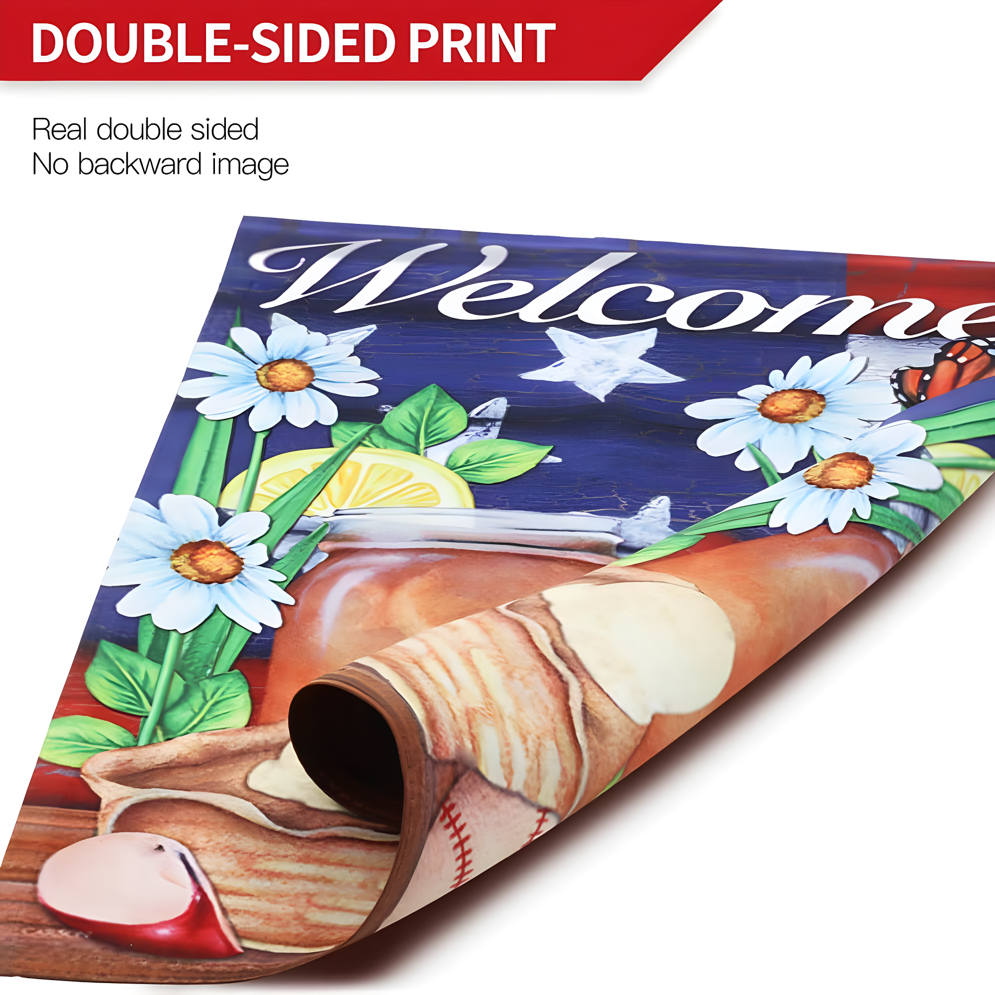 Anley American Summer Welcome Decorative Garden Flags Double Sided  18 x 12.5 Inch