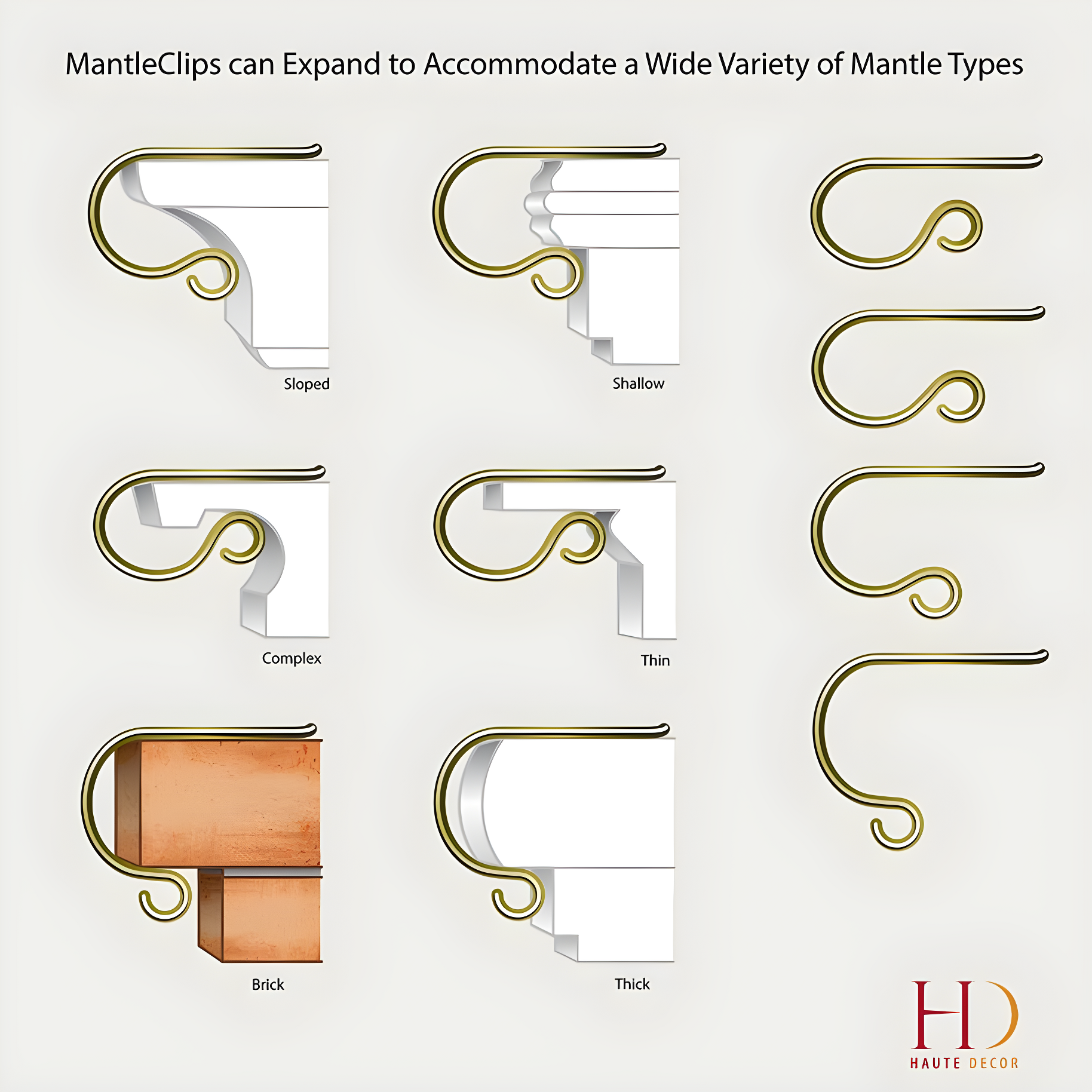 Original MantleClip Stocking Holder (Set of 4)