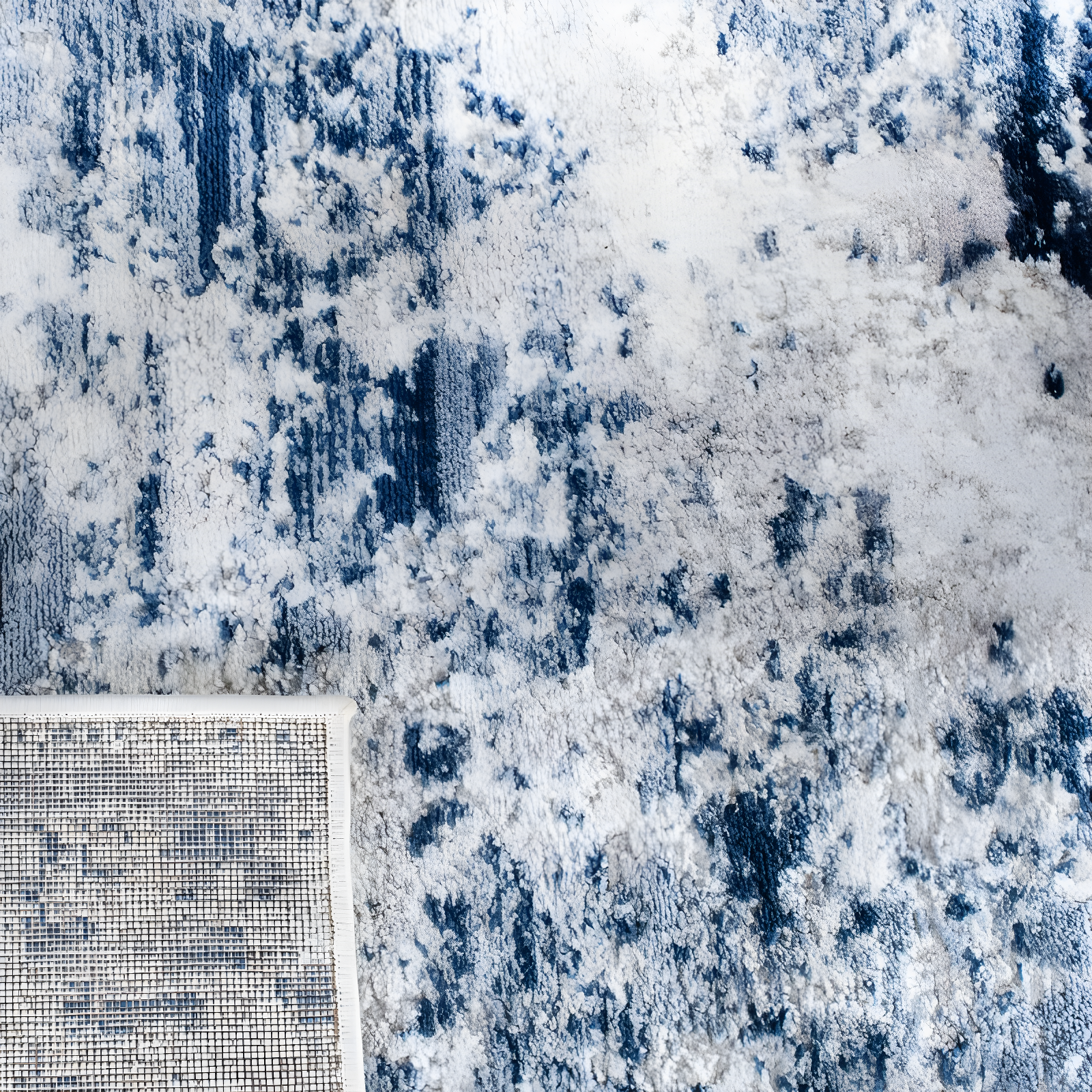 Amelia ALA705 Power Loomed Area Rug - Navy/Grey - 6'7"x6'7" - Safavieh.