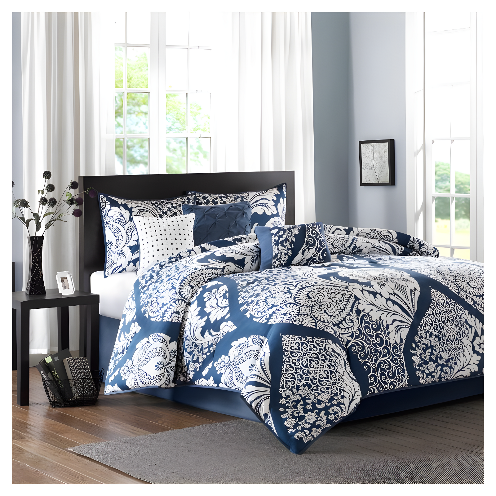 Madison Park Vienna 7 Piece Cotton Printed Comforter Set