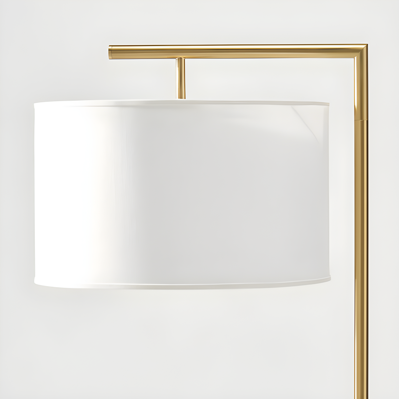 Montage Modern 60 in. Mid-Century Modern LED Floor Lamp with Fabric Drum Shade