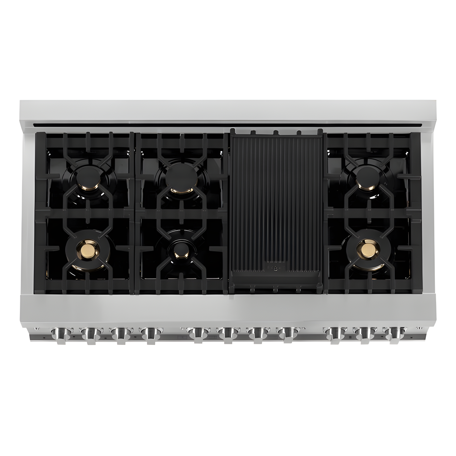 ZLINE 48 in. 6.0 cu. ft. Legacy Dual Fuel Range W/ 7 Burner Gas Cooktop & 2 Electric Ovens in Stainless Steel (RA48)