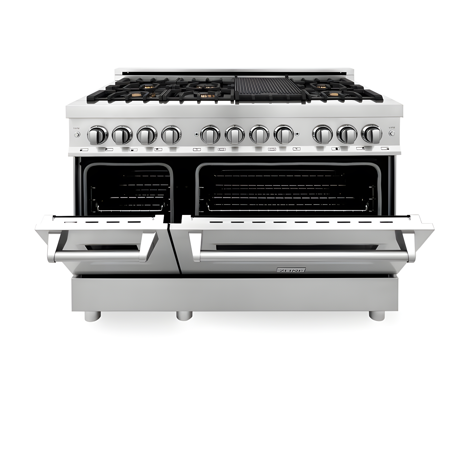 ZLINE 48 in. 6.0 cu. ft. Legacy Dual Fuel Range W/ 7 Burner Gas Cooktop & 2 Electric Ovens in Stainless Steel (RA48)