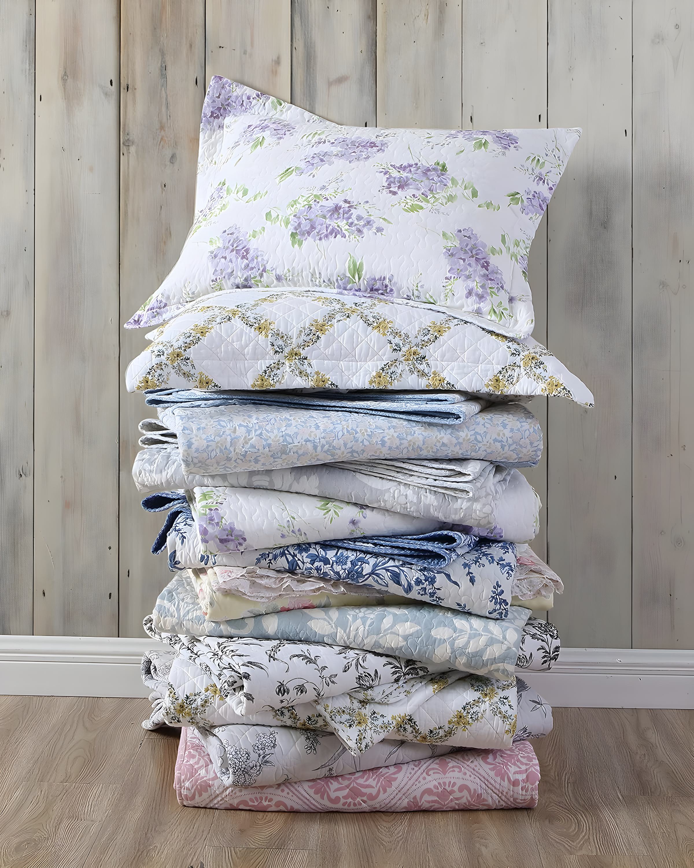 Laura Ashley Amberley Reversible Cotton Quilt Set
