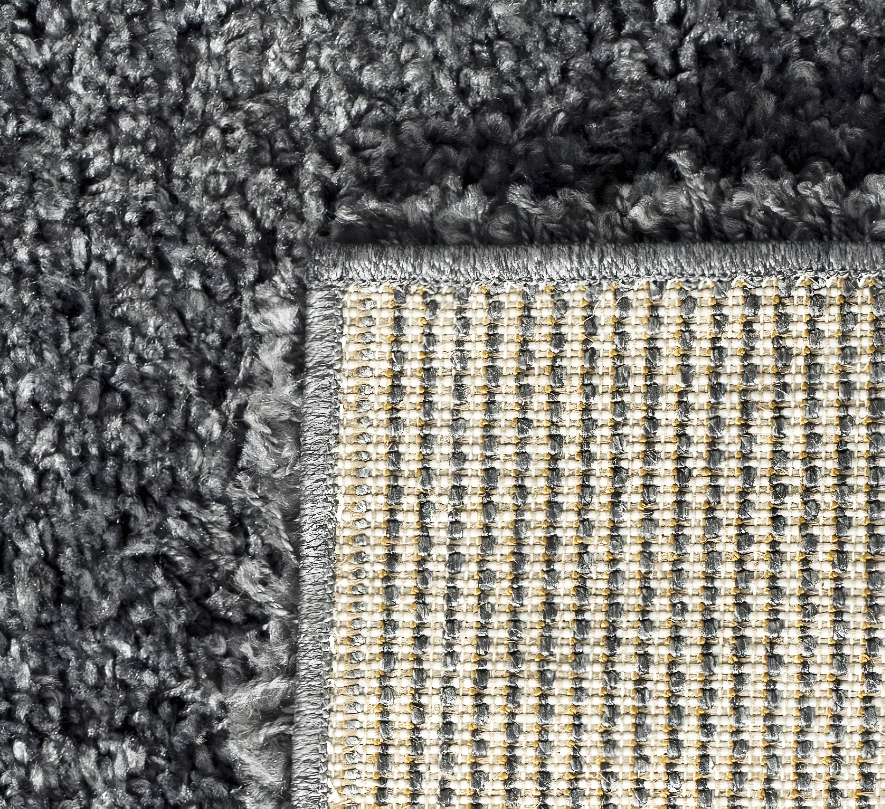Shag SG151 Power Loomed Indoor Area Rug - Dark Grey - 4'x4' - Safavieh.