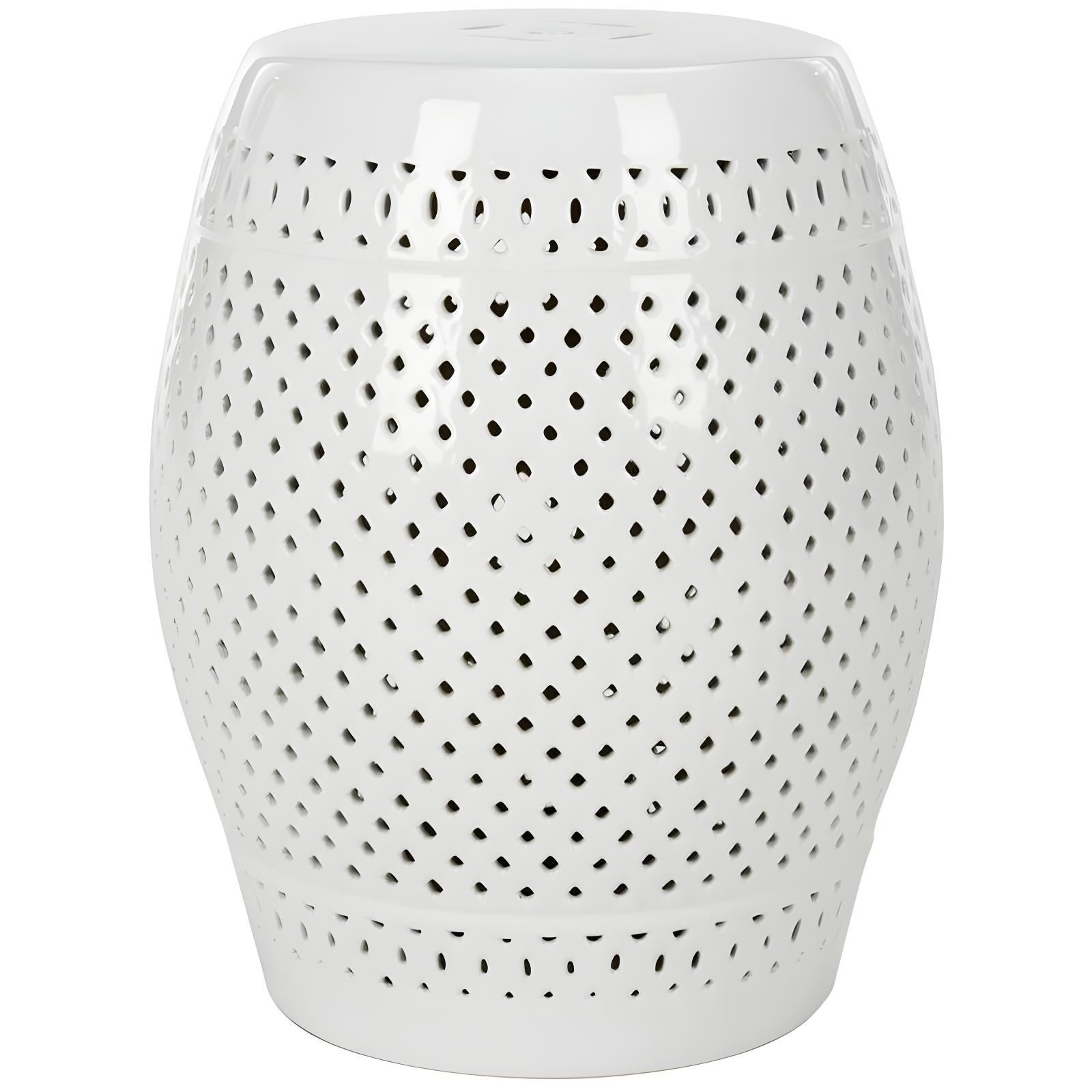 Diamond Garden Stool - Indoor/Outdoor - ACS4507 - White - Safavieh