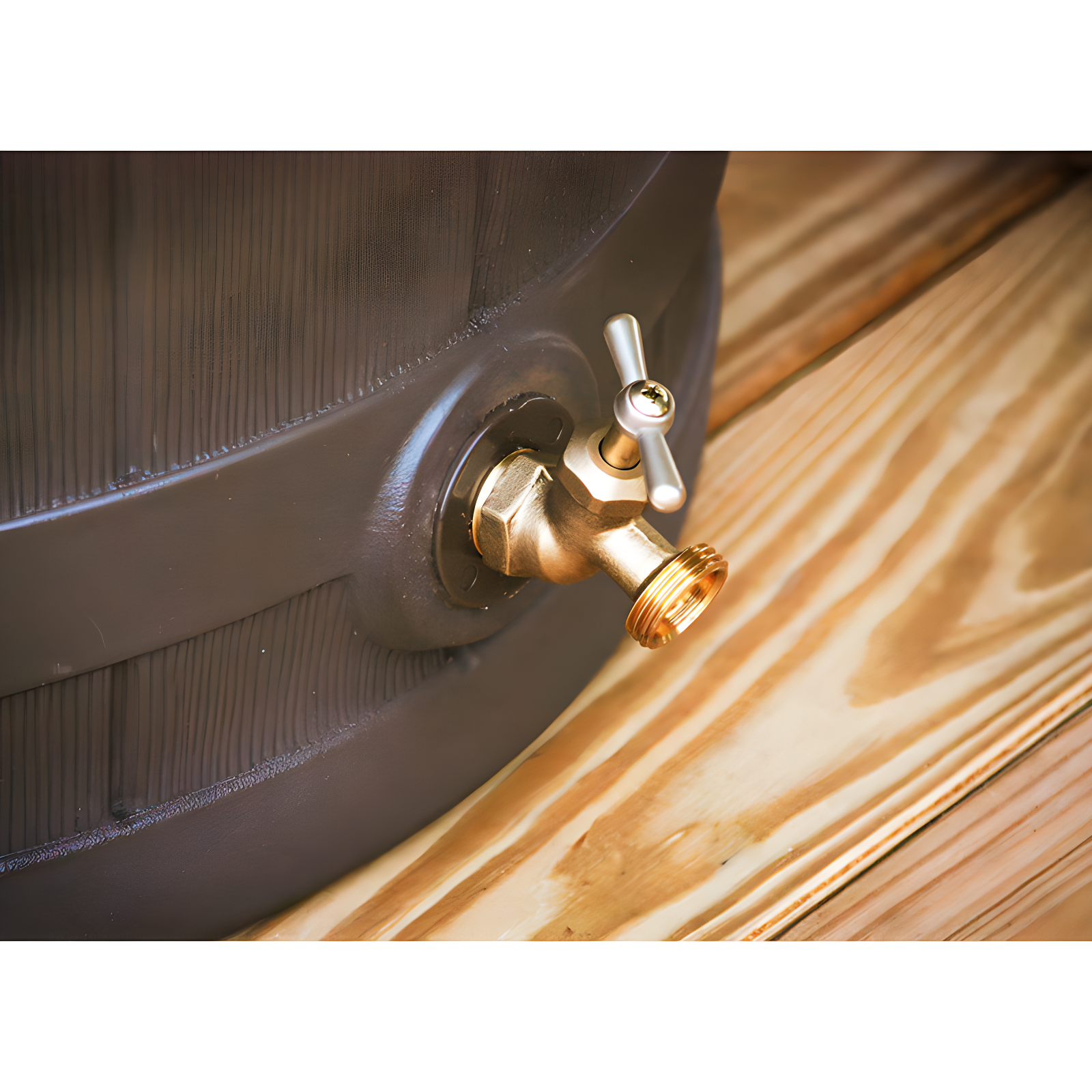 Good Ideas Rain Wizard Whiskey Style Rain Barrel with Overflow and Spigot