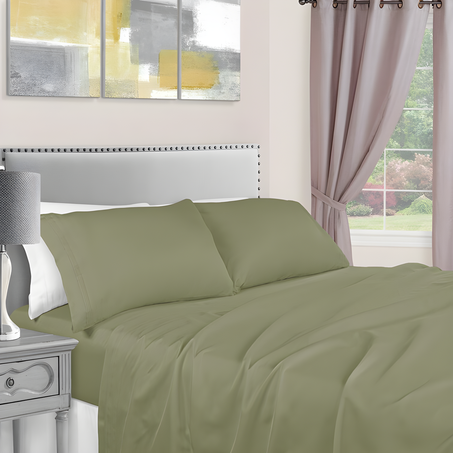 Superior Egyptian Cotton Deep Pocket Solid Luxury 1500 Thread Count Sheet Set