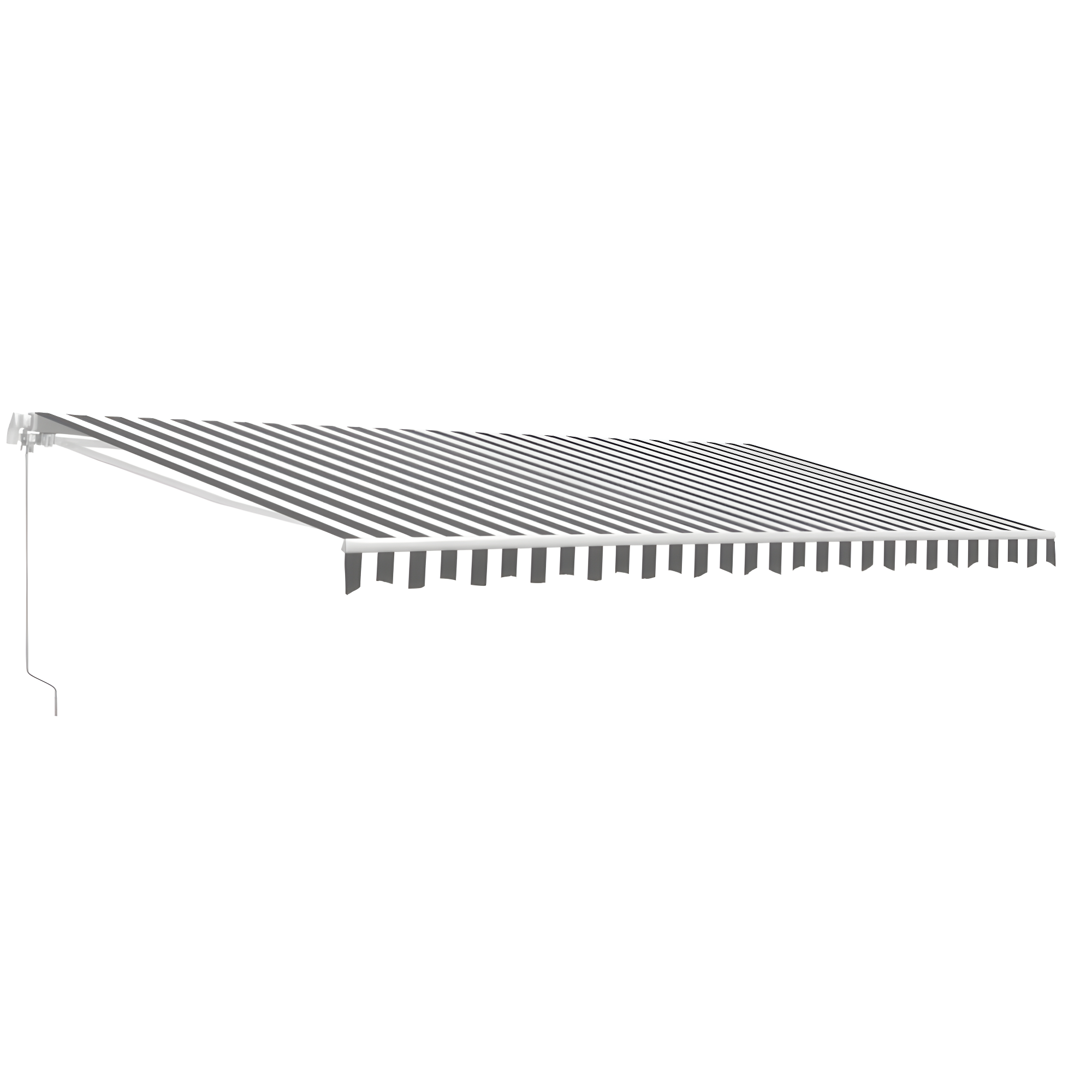 Motorized Retractable White Frame Patio Awning