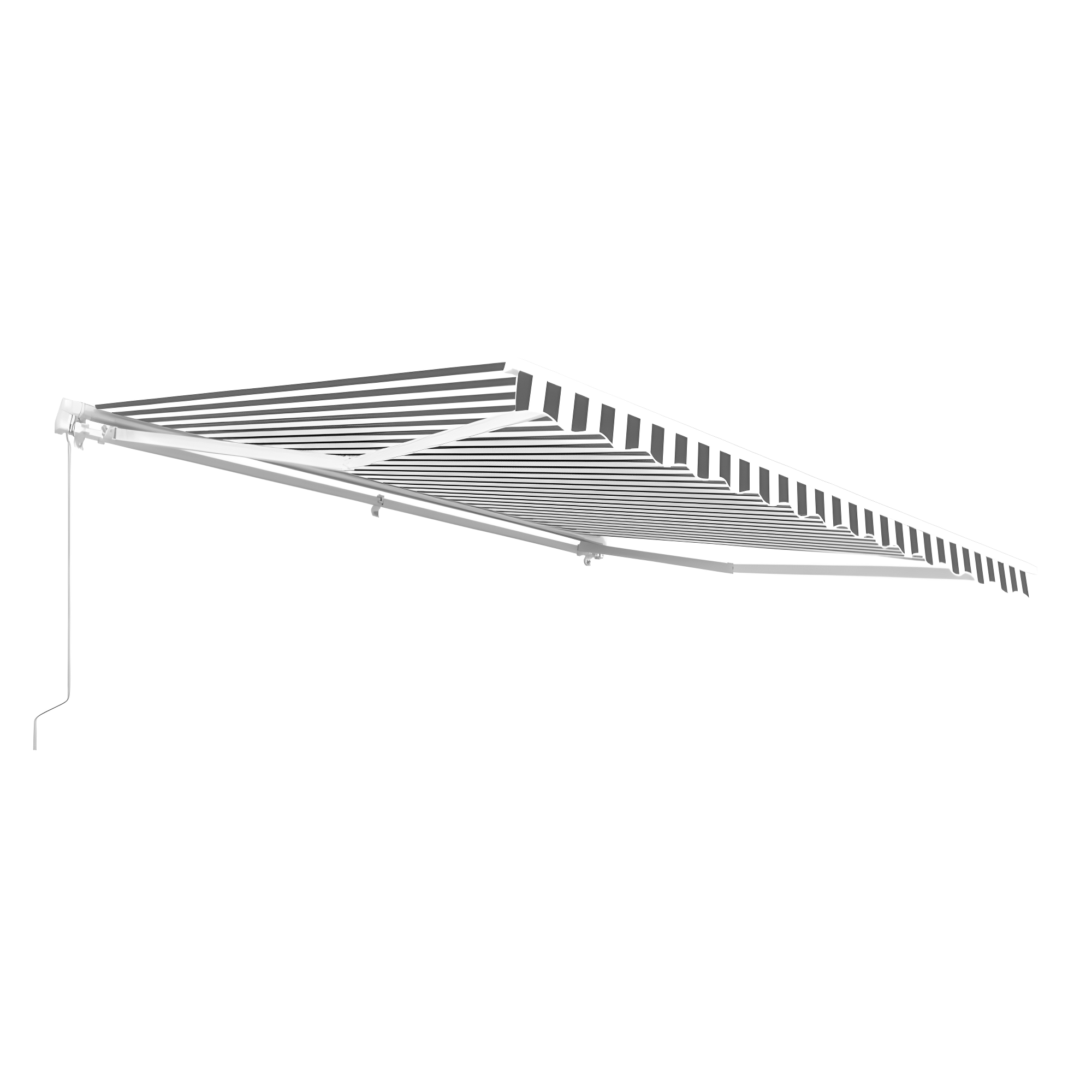 Motorized Retractable White Frame Patio Awning