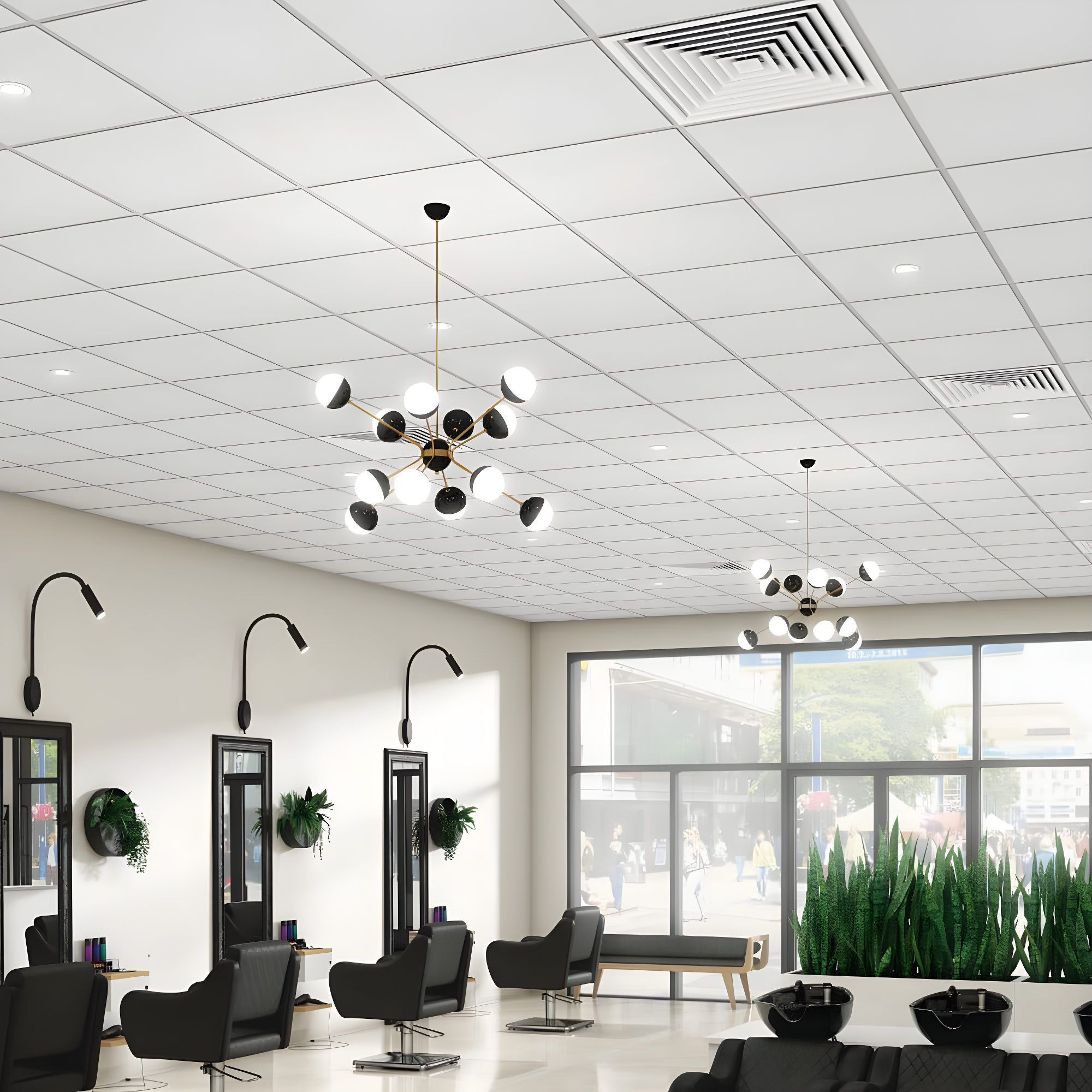 Armstrong 2x2 DUNE Acoustic Ceiling Tiles for Suspended Ceiling Grids, 16-tiles per pack, White