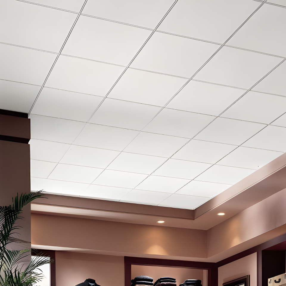 Armstrong 2x2 DUNE Acoustic Ceiling Tiles for Suspended Ceiling Grids, 16-tiles per pack, White
