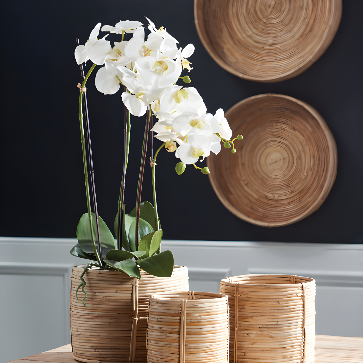 Napa Home and Garden Hand-crafted Phalaenopsis Orchid 30 inch Tall Drop-In