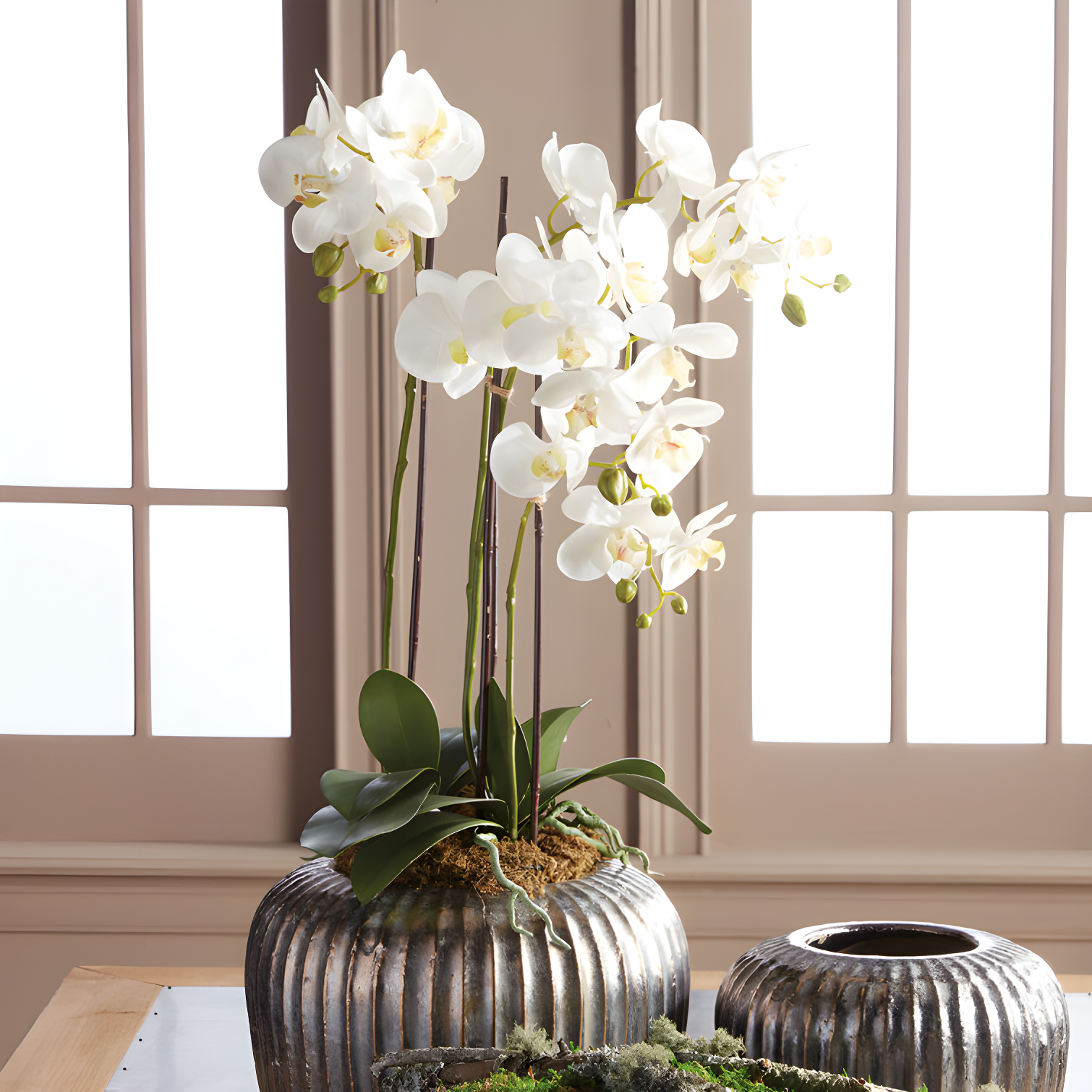 Napa Home and Garden Hand-crafted Phalaenopsis Orchid 30 inch Tall Drop-In