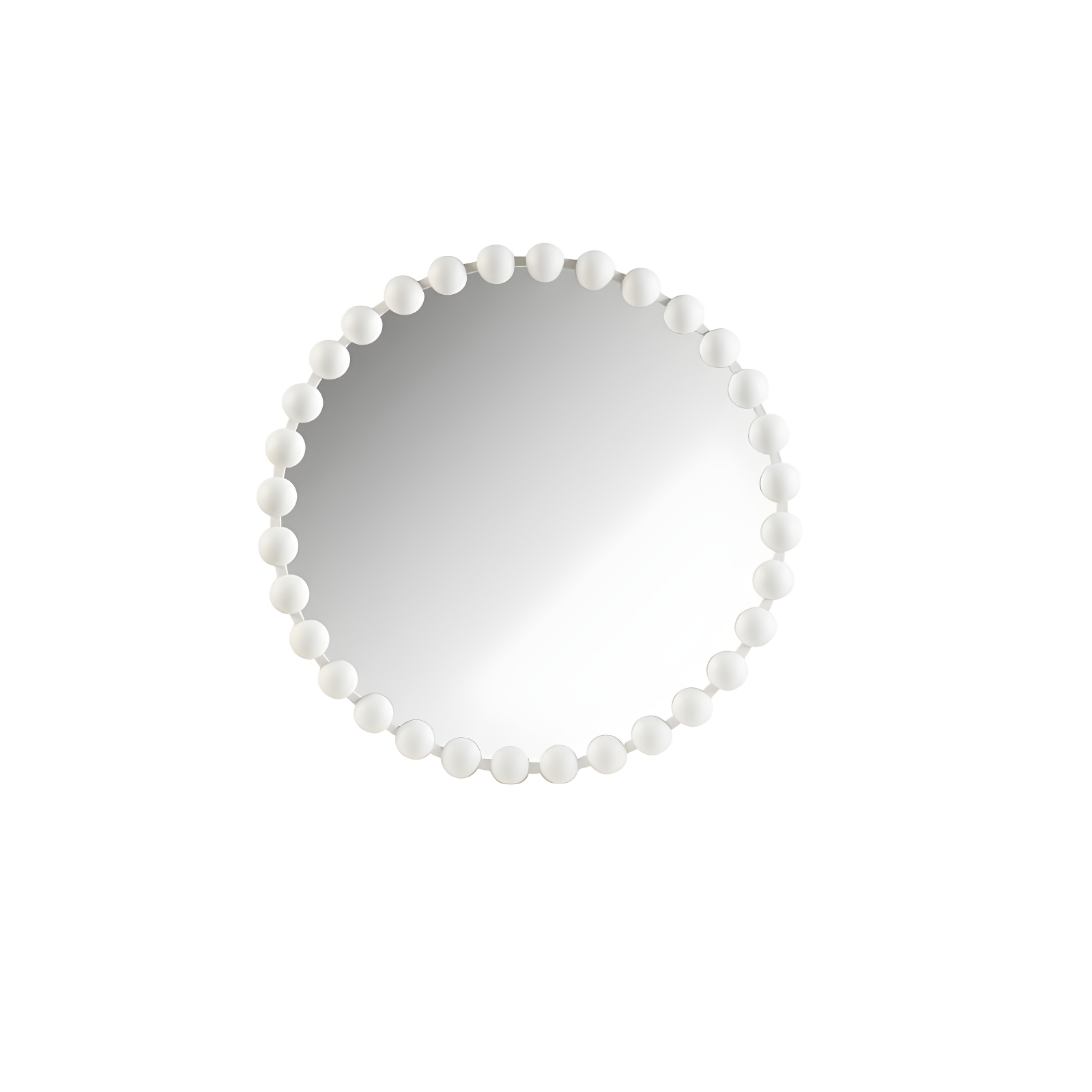 Marlowe Beaded Round Metal Wall Mirror