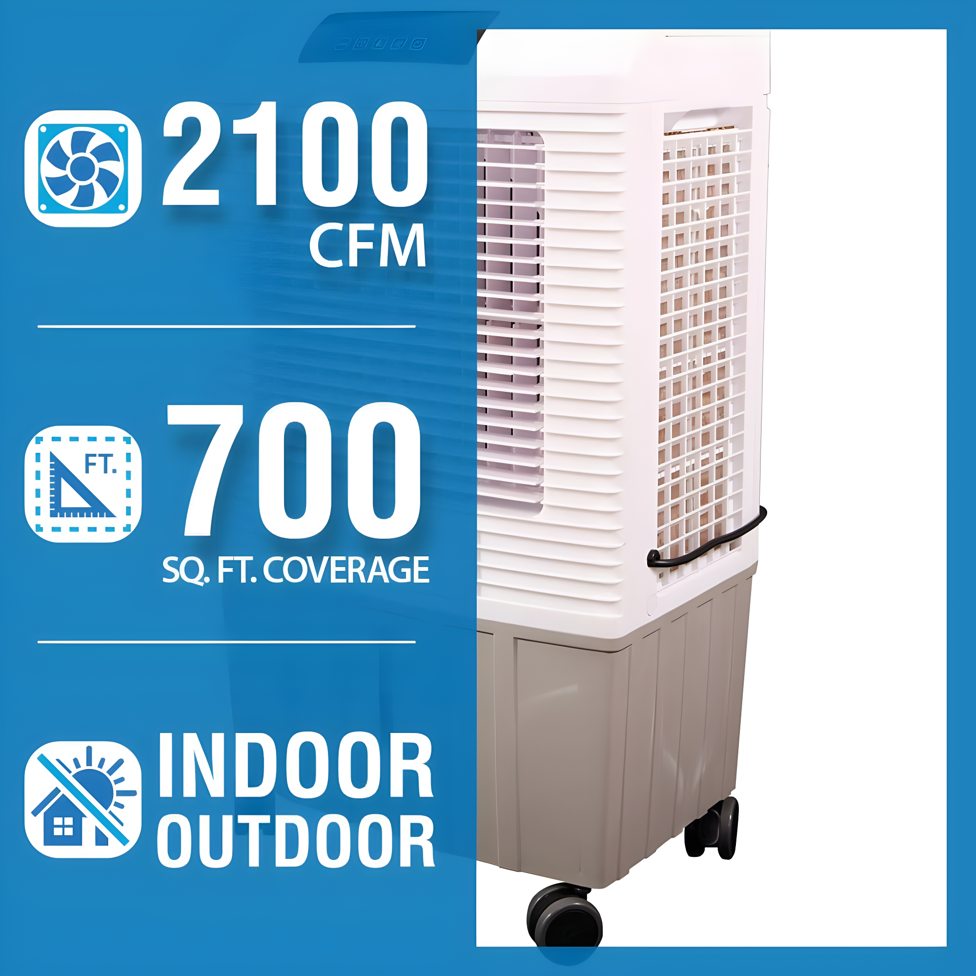 Hessaire Outdoor Portable 700 Sq Ft Evaporative Cooler Humidifier