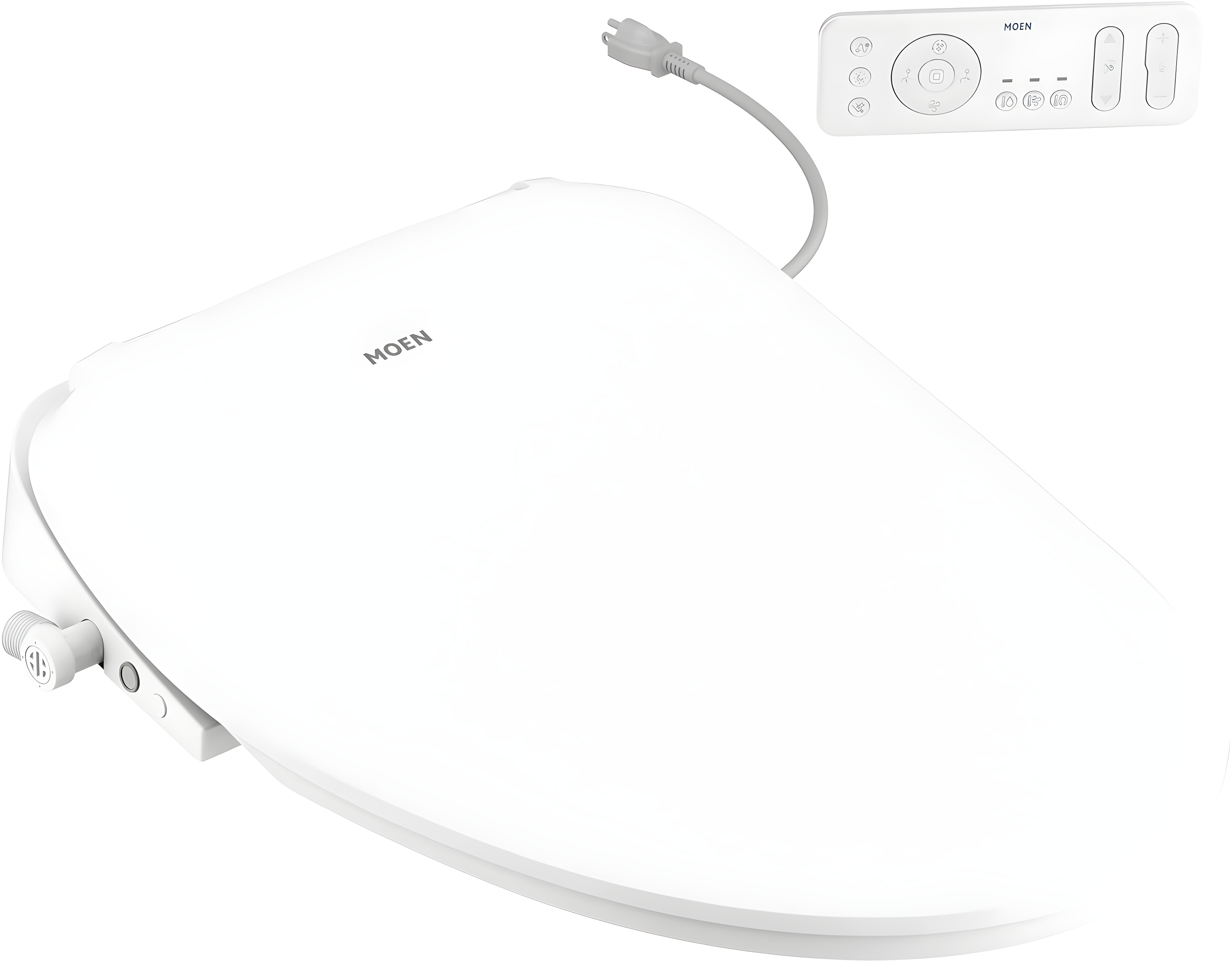 Moen EB2100-E 5-Series Premium Electronic Bidet Seat for Elongated Toilets with Remote