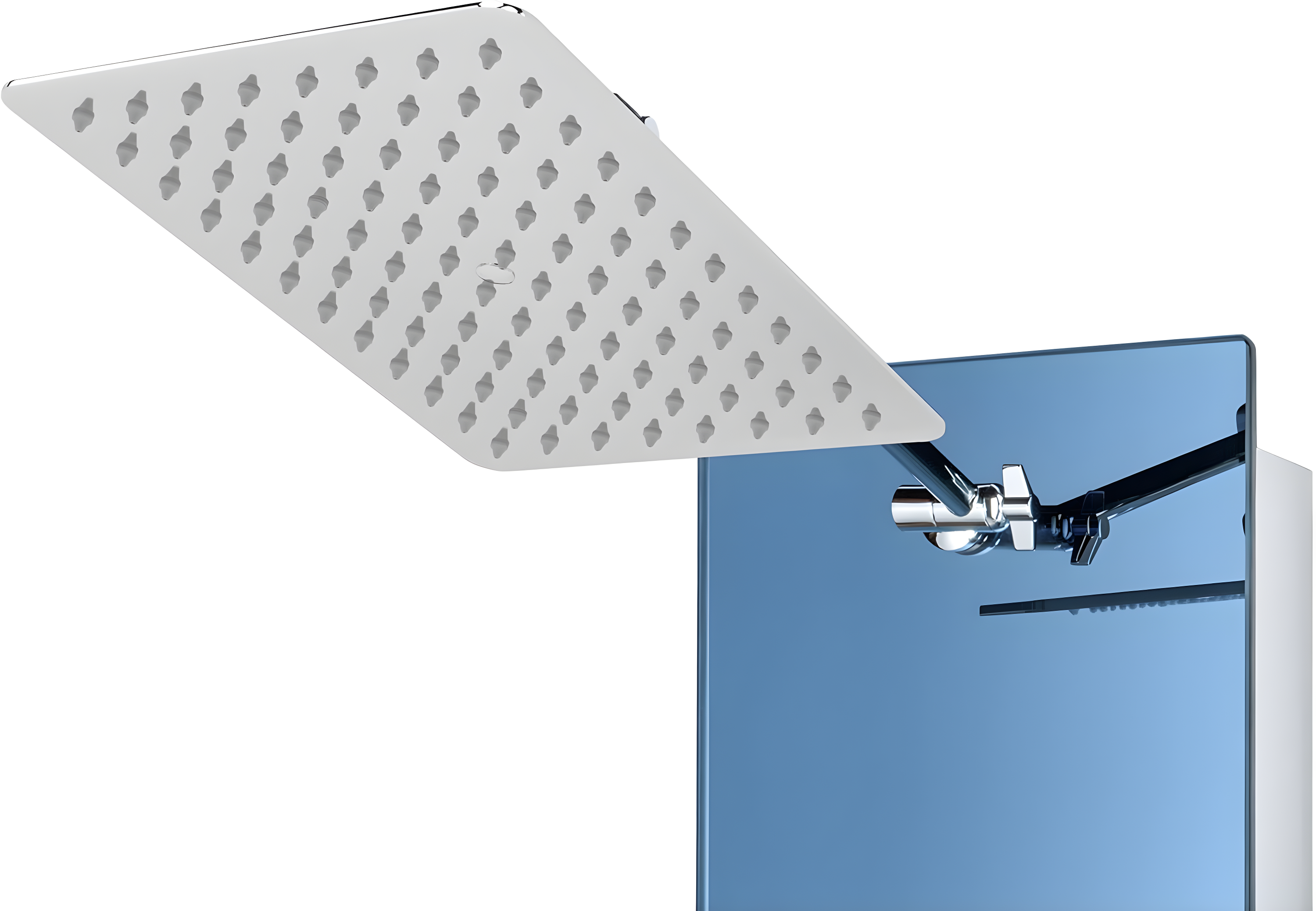 Blue Ocean SPS392H Blue Ocean 52 inch Aluminum Shower Panel With Shower Head