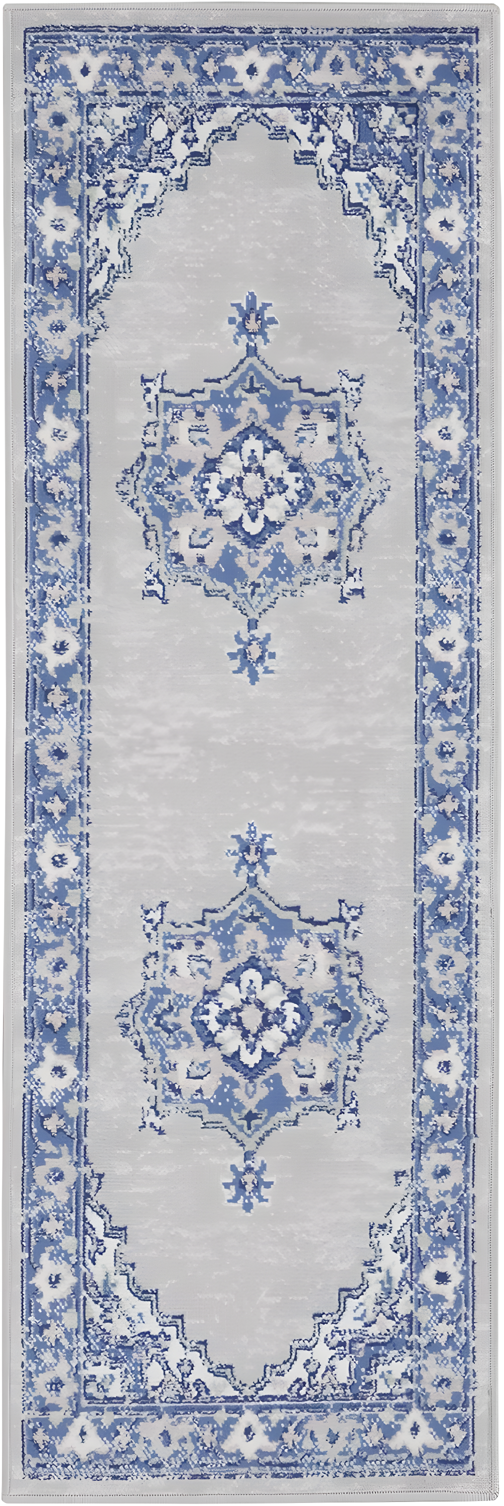 Nourison Whimsicle WHS03 Indoor only Area Rug - Grey Blue 2' x 6'