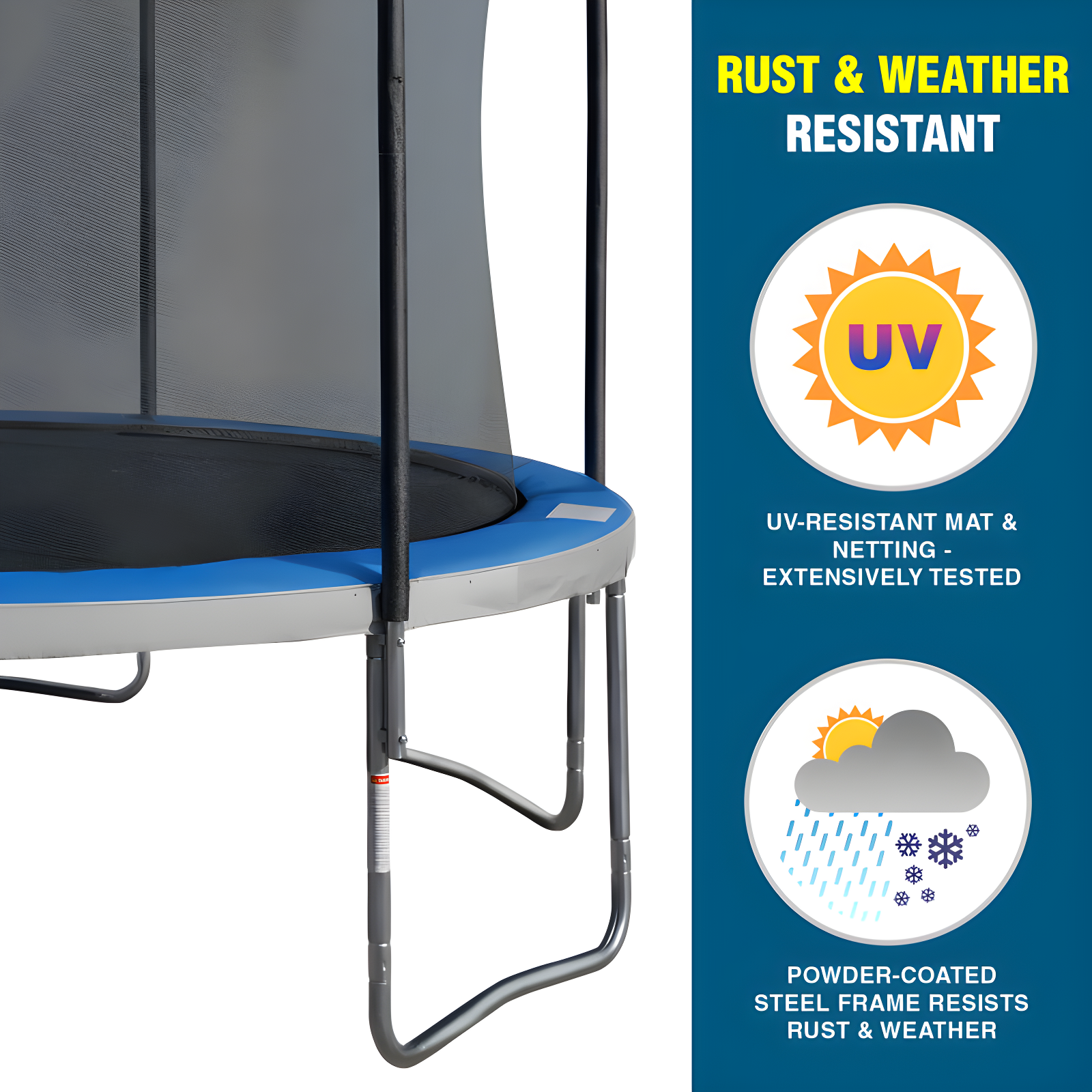 Sportspower TruJump 14' Round Trampoline with Safety Enclosure & with Lifetime Warranty on Jump Mat