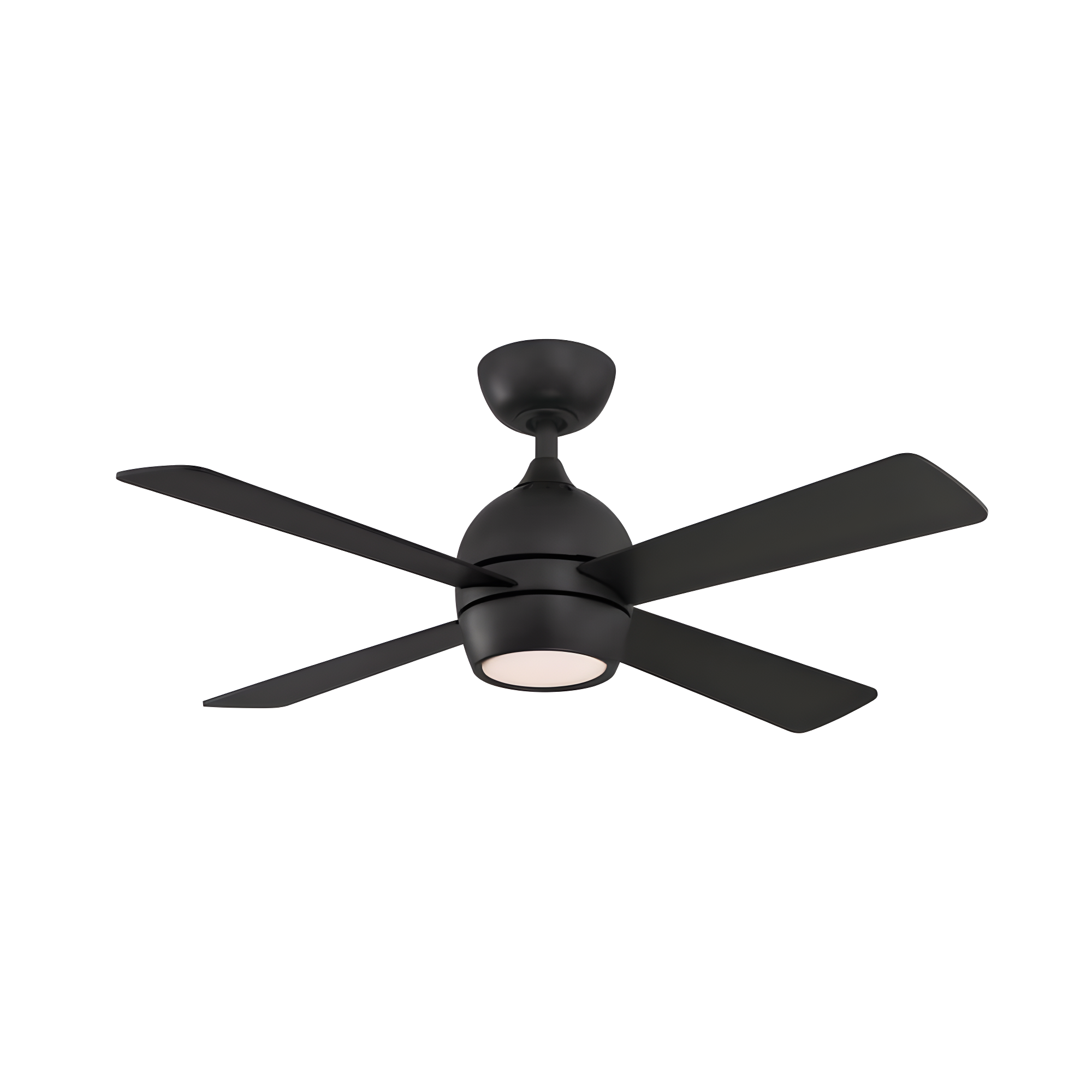 Indi Ceiling Fan + Light - Matte Black / 44"