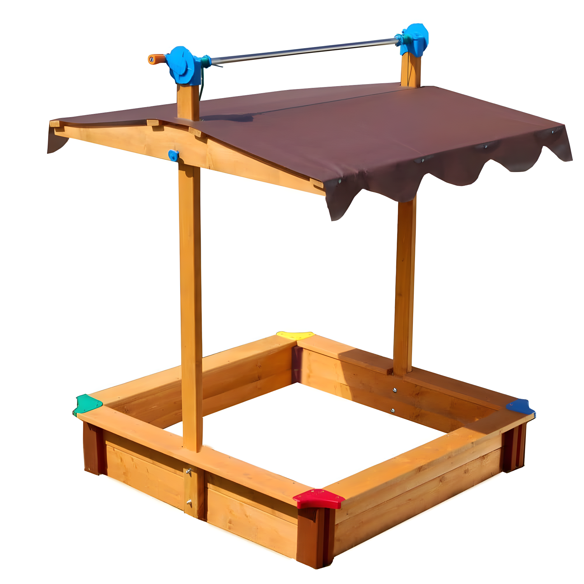 Exaco Exaco 40'' x 51'' Solid Wood Sandbox with Cover