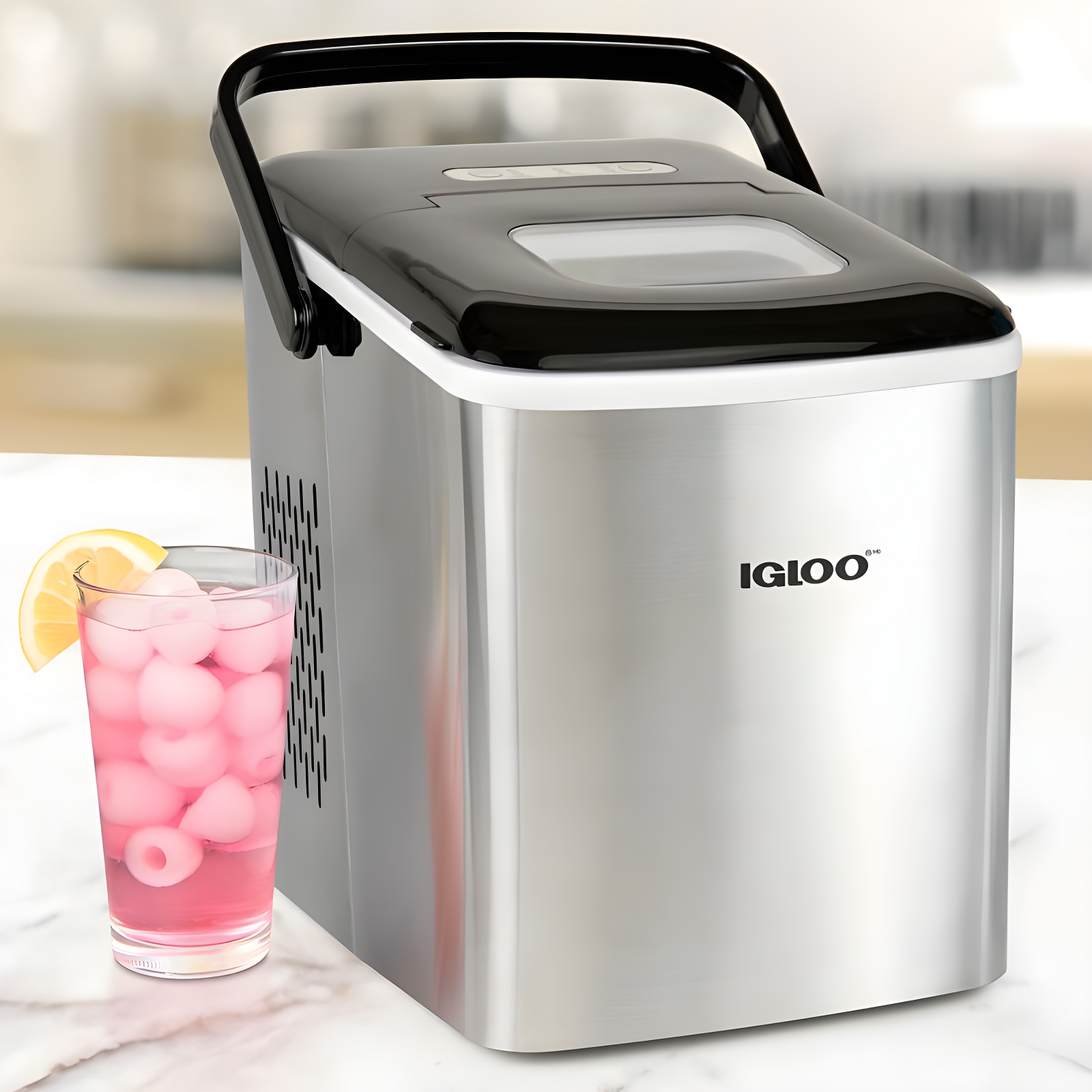 Igloo Igloo 26-Pound Automatic Self-Cleaning Portable Countertop Ice Maker Machine With Handle