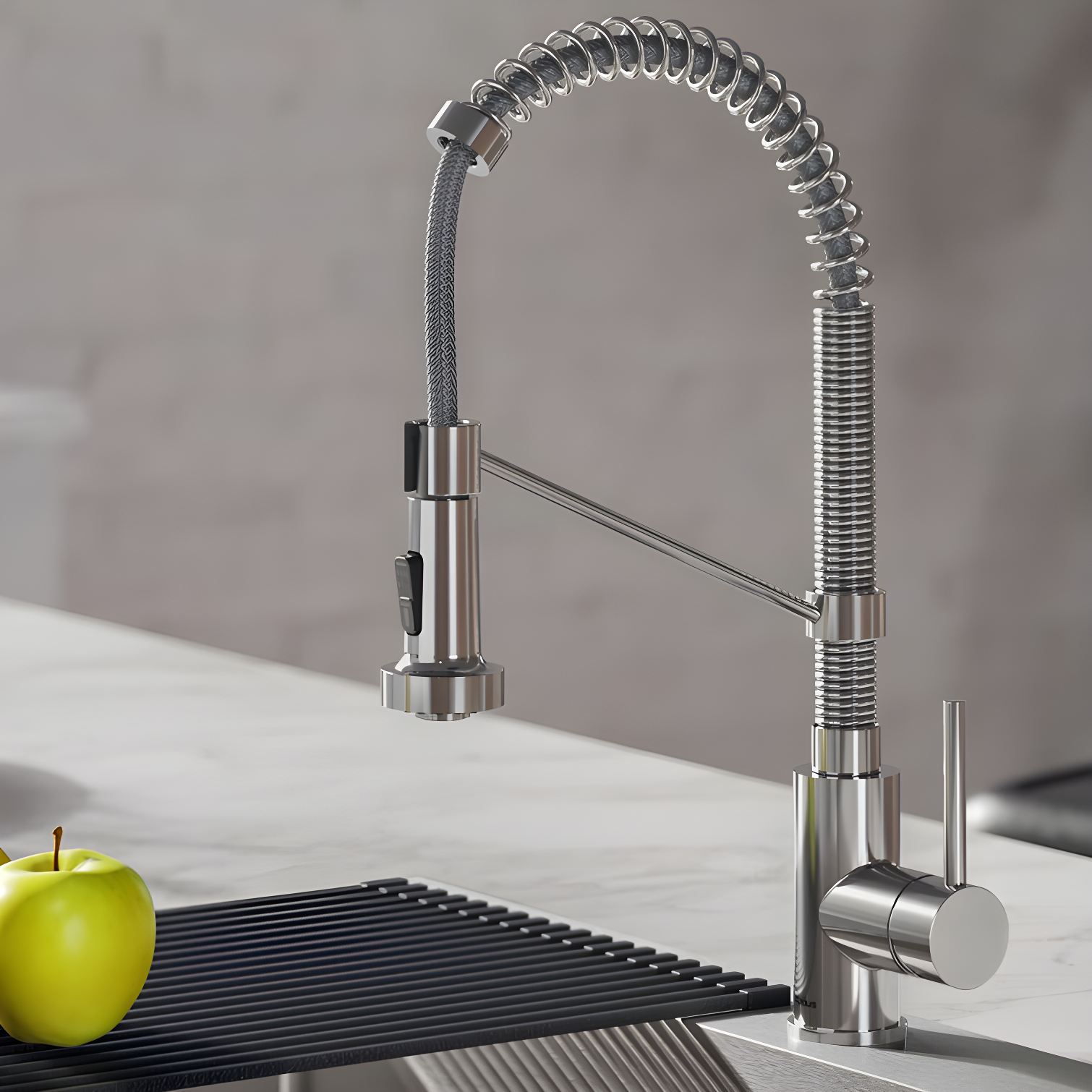 KRAUS Bolden Commercial Style 2-Function Single Handle Pull Down Kitchen Faucet