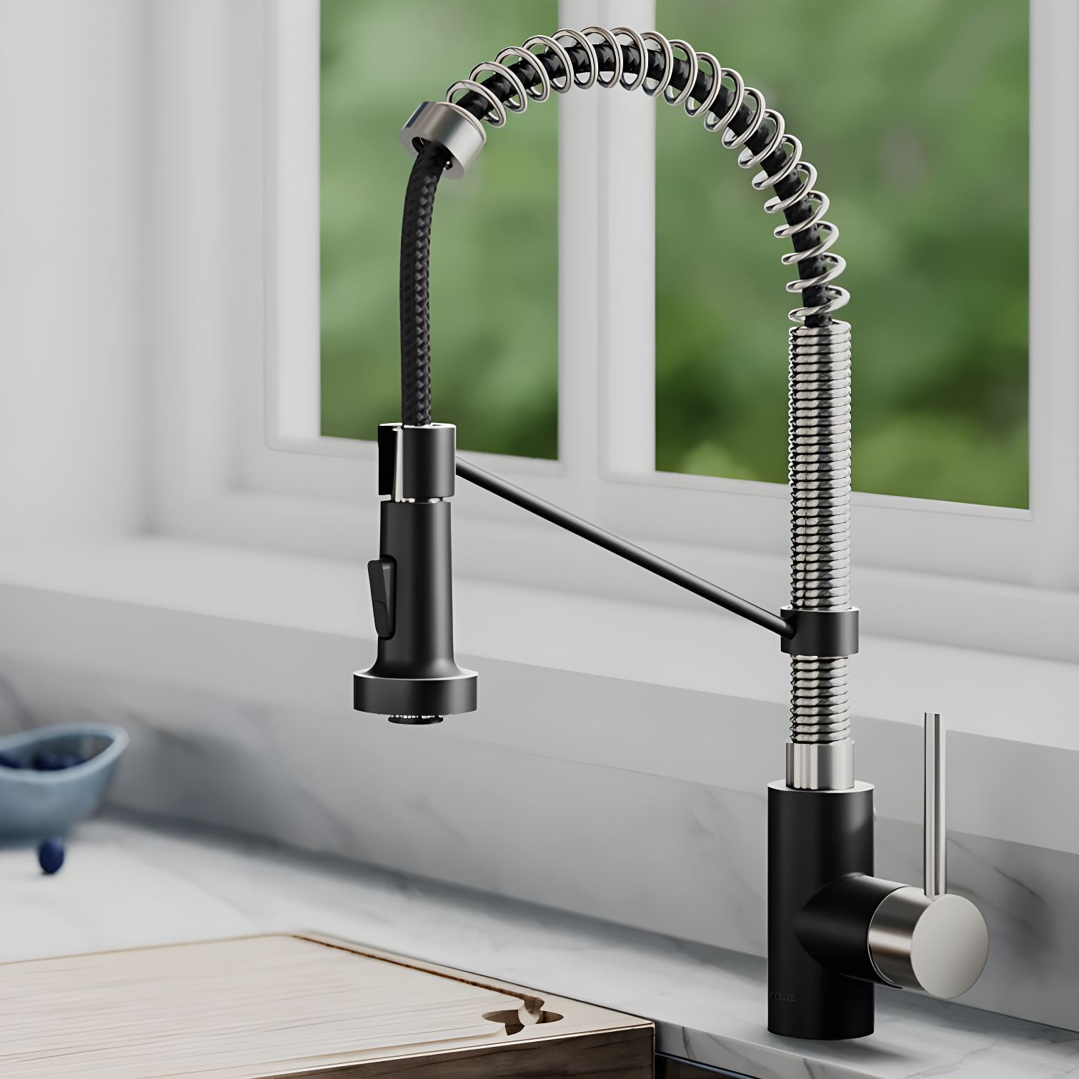 KRAUS Bolden Commercial Style 2-Function Single Handle Pull Down Kitchen Faucet