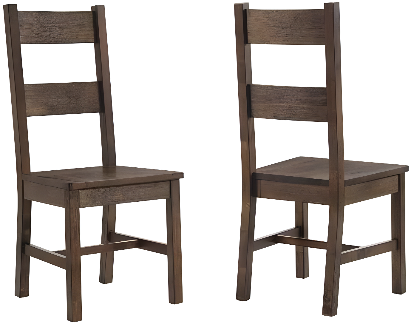 Rustic Golden Brown 9-Piece Dining Set with Ladder-Back Chairs