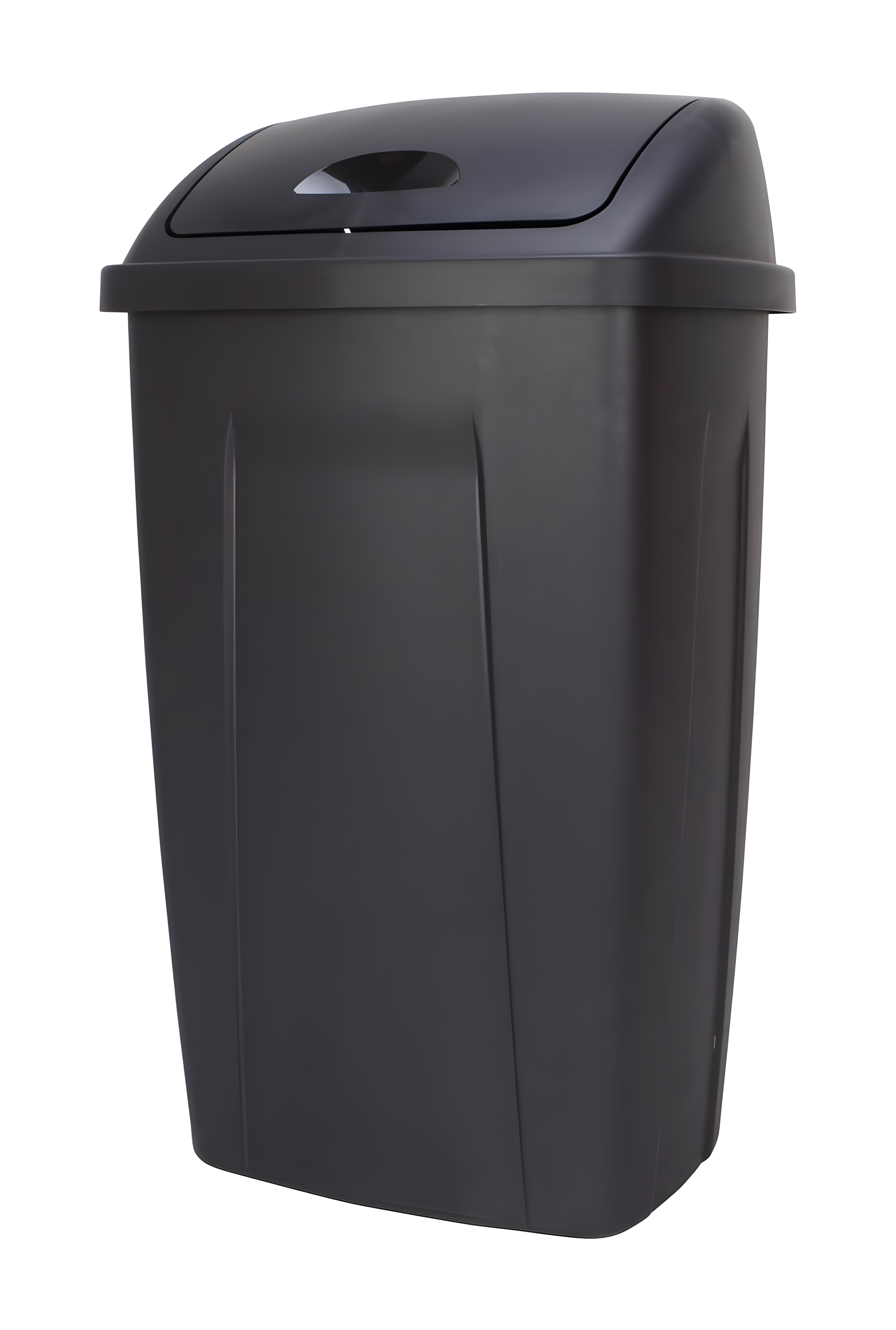 Mainstays 13 Gallon Trash Can, Plastic Swing Top Kitchen Garbage Trash Can, Black