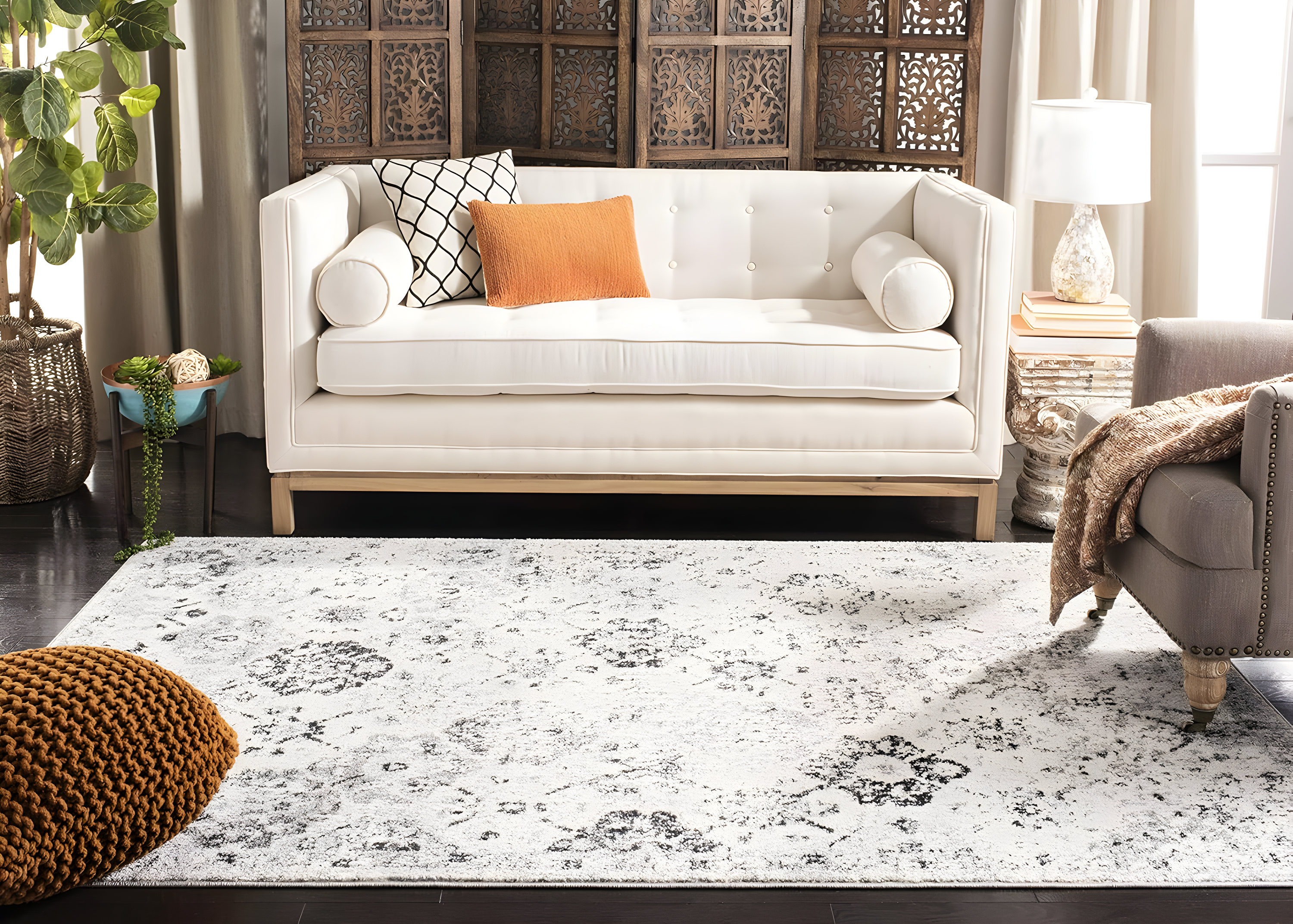 Madison MAD611 Power Loomed Indoor Area Rug - Silver/Grey - 8'x10' - Safavieh