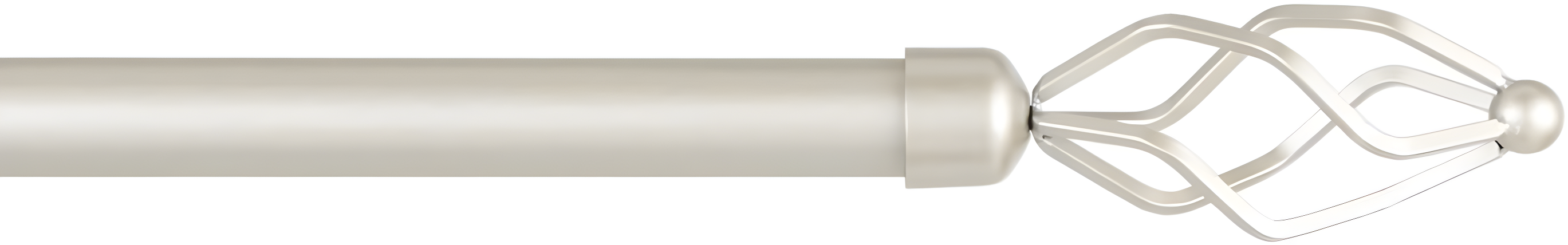 Amalgamated Textiles Exclusive Home Lancelot 1" Window Curtain Rod and Finial Set, Adjustable