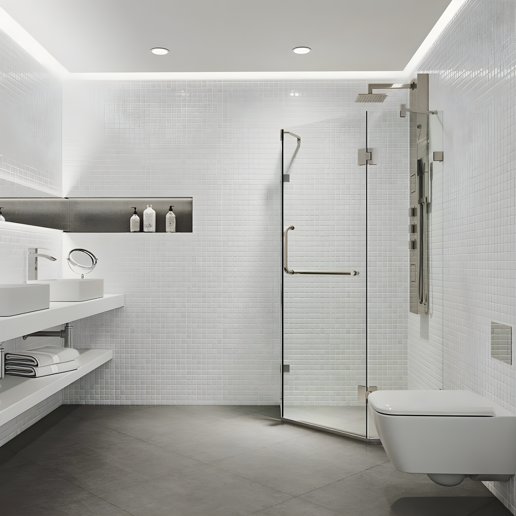 Piedmont 34" W x 34" D x 73" H Hinged Frameless Shower Enclosure with 3/8Clear Glass