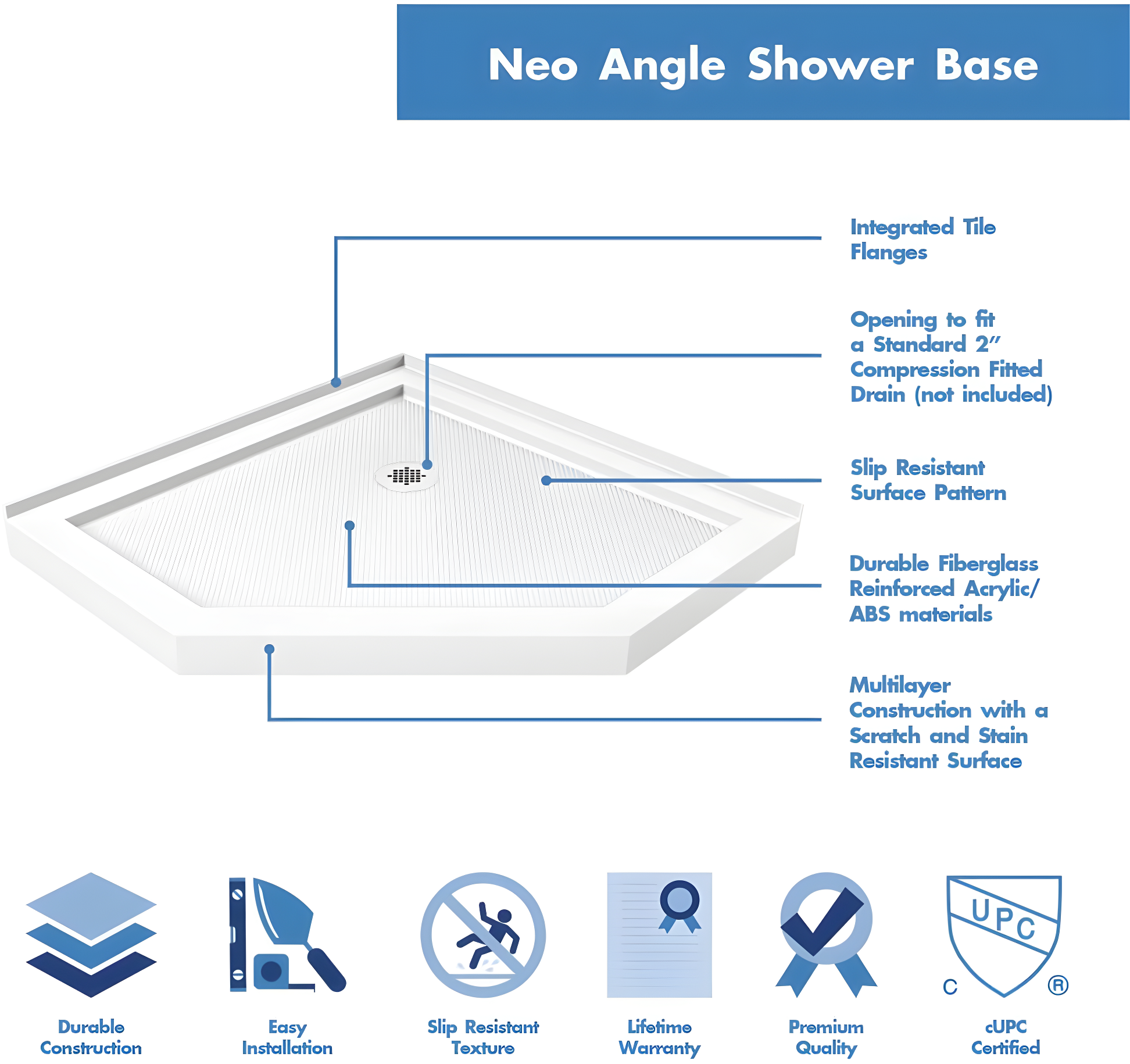 DreamLine Prism 40" x 74.75" Neo-Angle Pivot Shower Enclosure