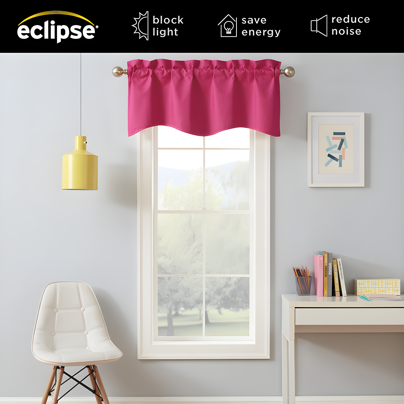 Kendall Scalloped 42'' W Window Valance