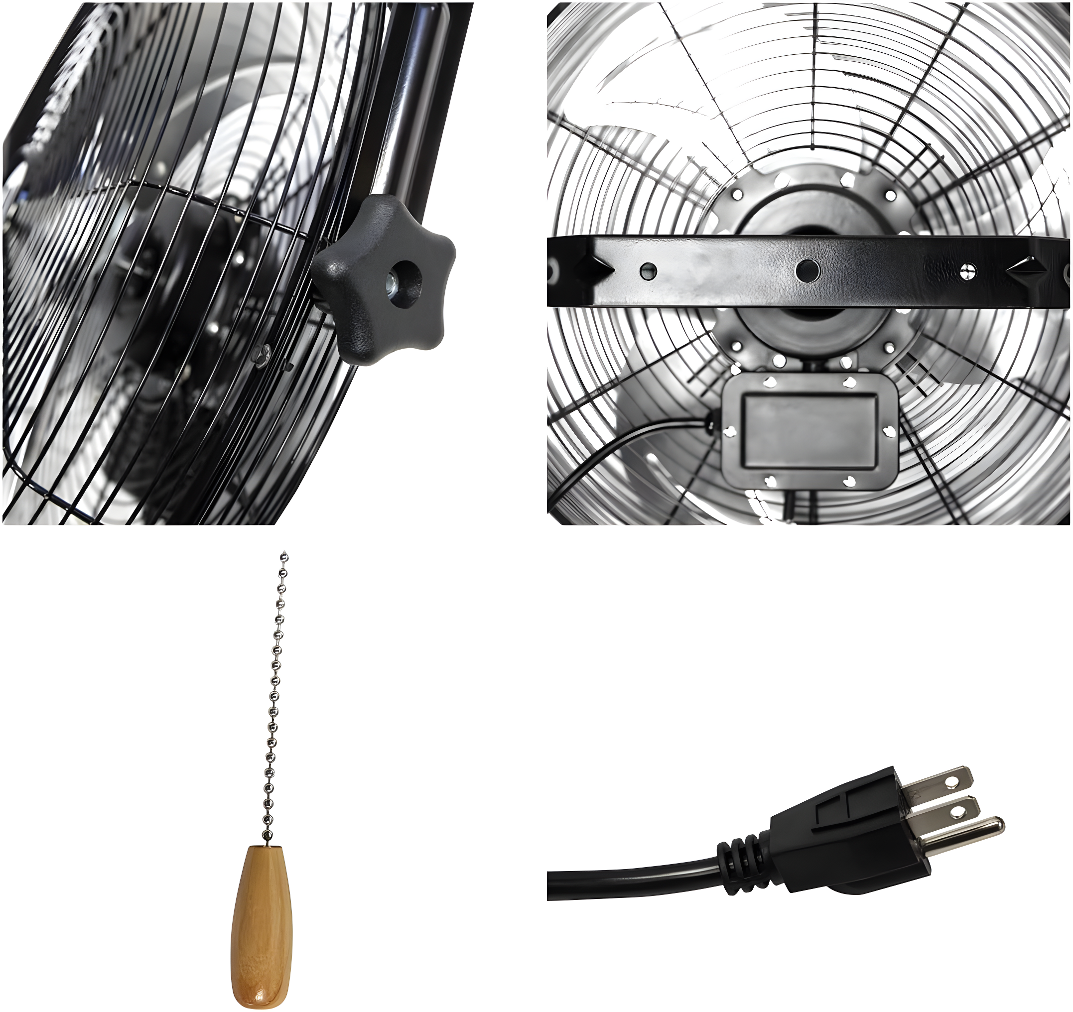 MaxxAir 18 in. 3-Speed Tilting Wall Mount Fan with Hanging Bar
