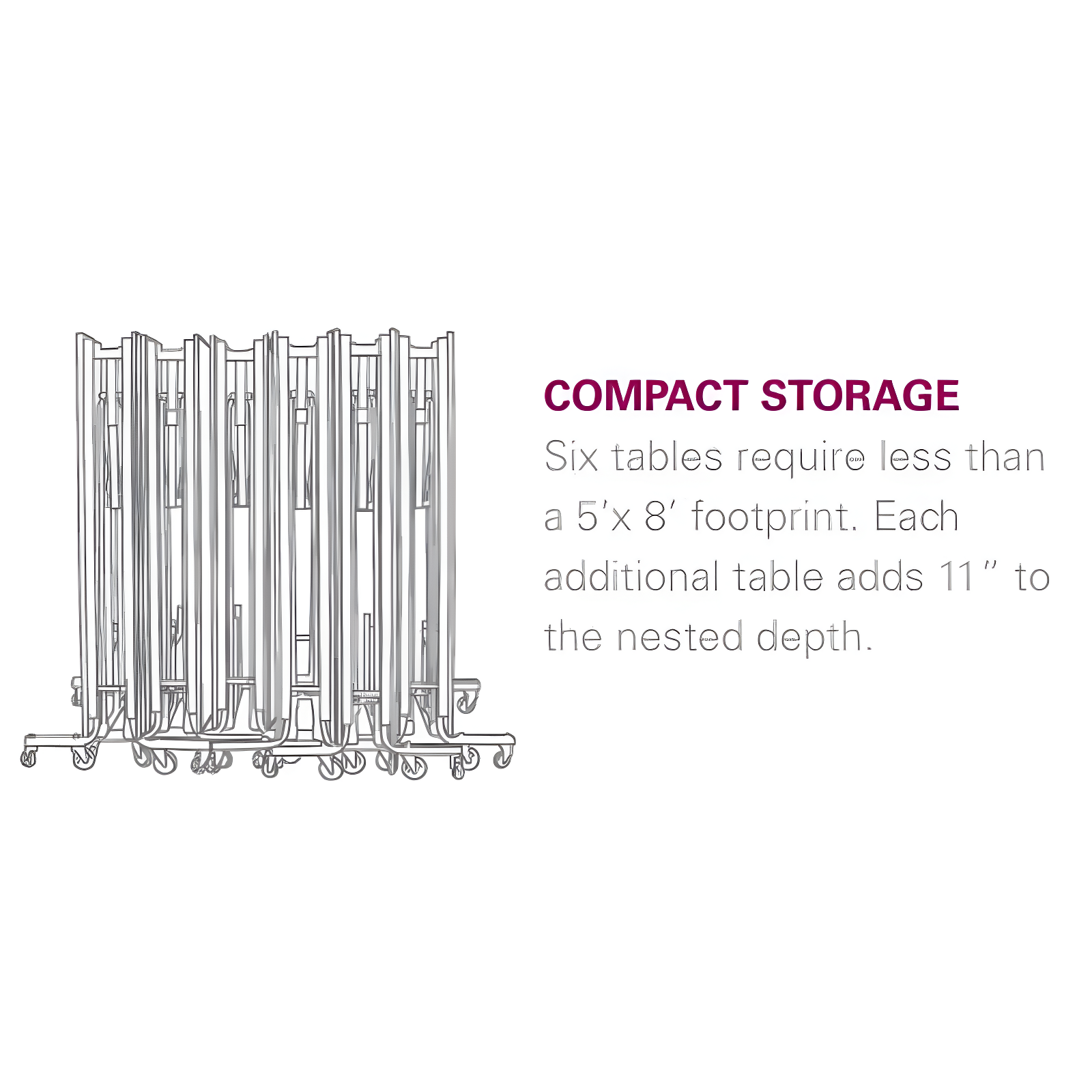 Palmer Hamilton Palmer Hamilton 145'' Rectangle Bench Cafeteria Table with Metal Frame