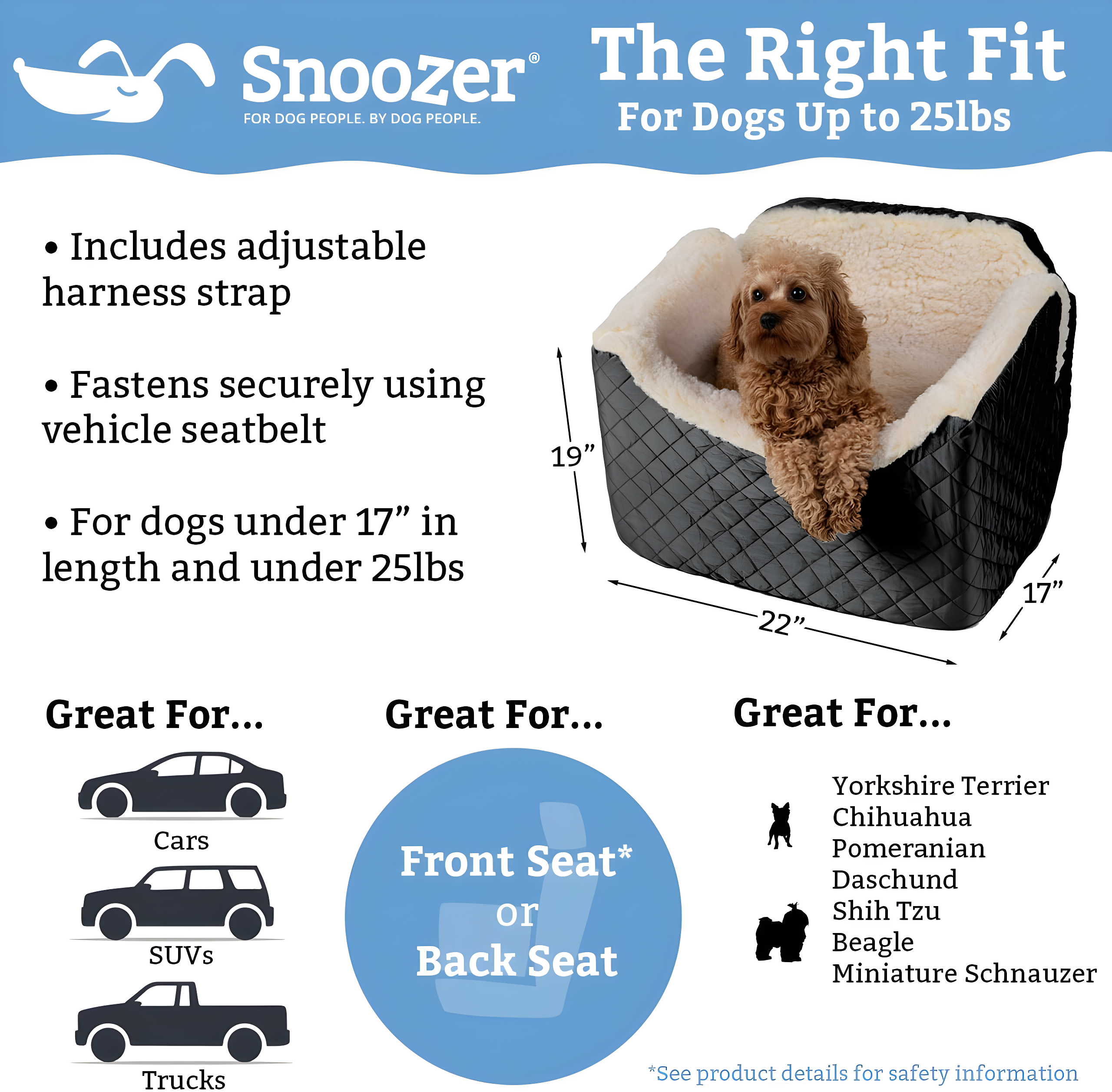 Snoozer Lookout I Dog Car Seat