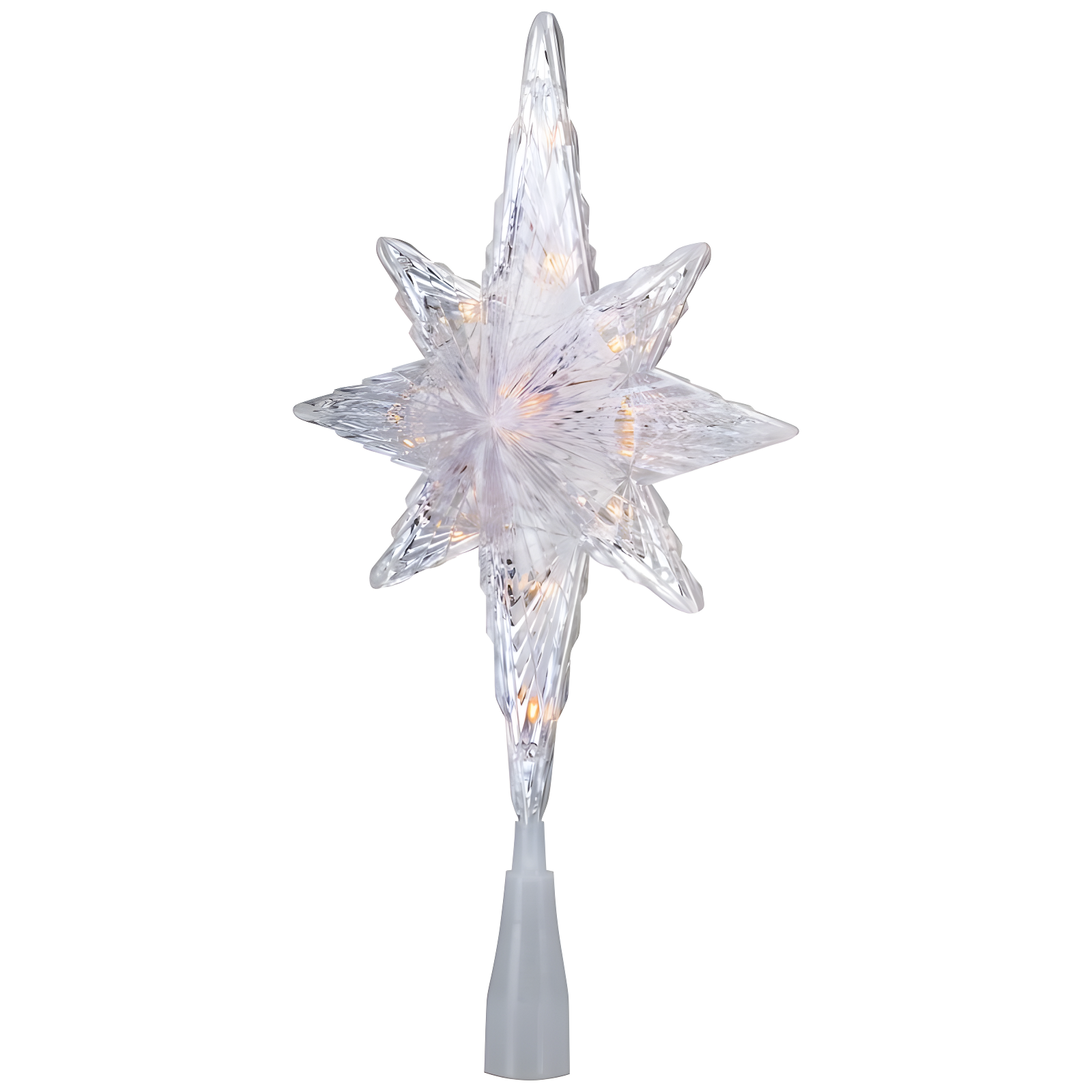 Northlight 11" Lighted 8 Point Bethlehem Star Christmas Tree Topper - Clear Lights , Green Wire