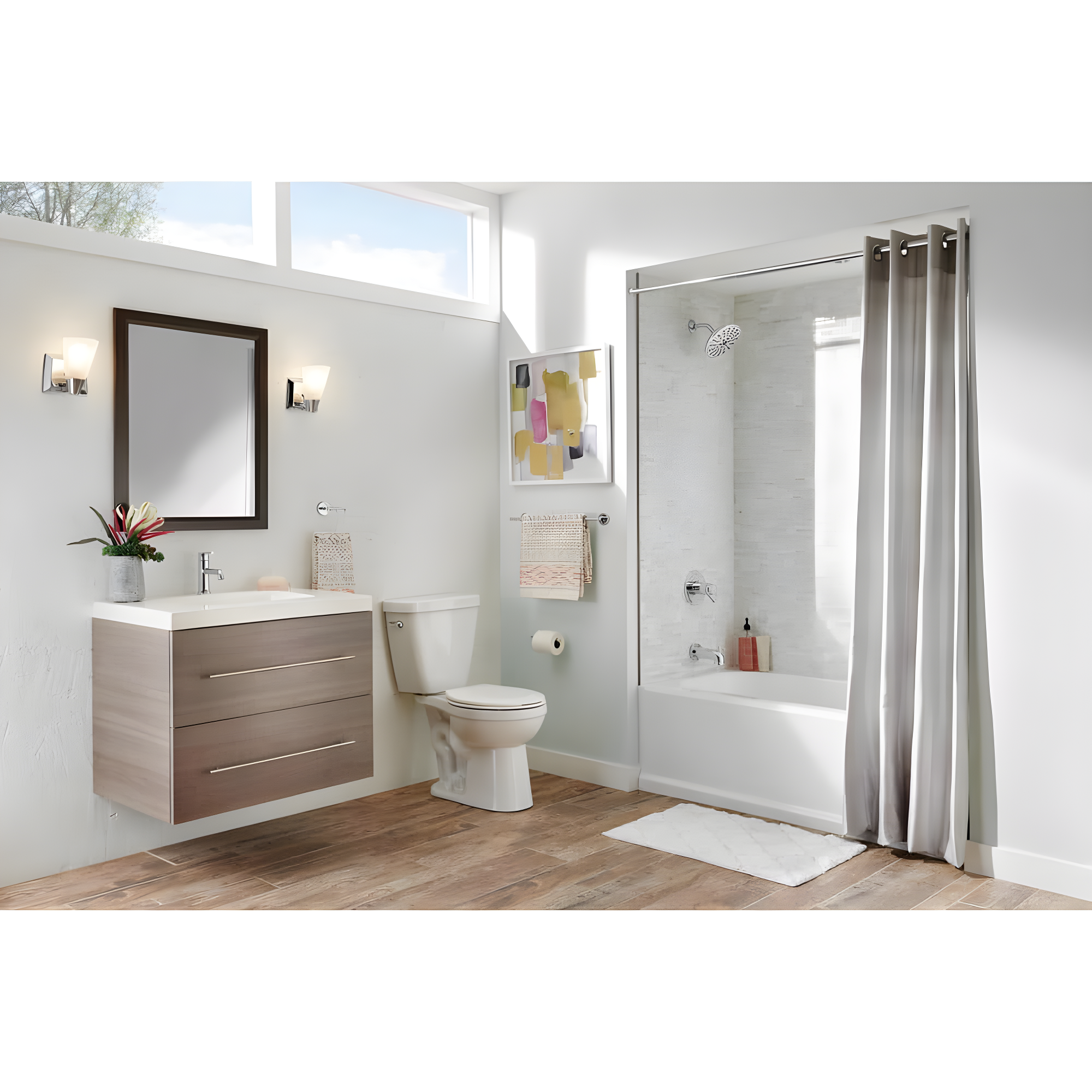 Trinsic Wall Mount Square Open Towel Ring Bath Hardware Accessory