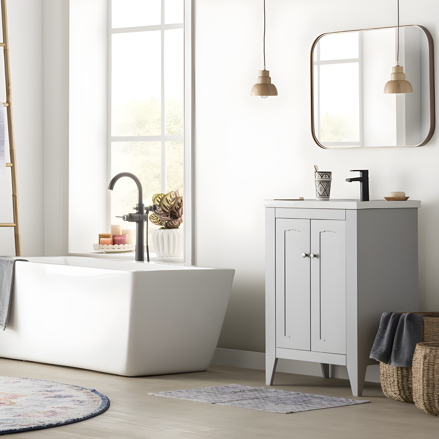 Trinsic Single Handle Floor Mounted Freestanding Tub Filler