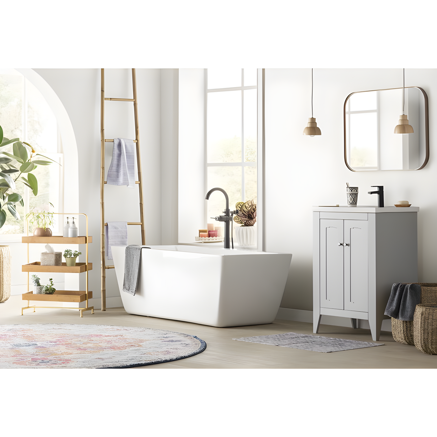 Trinsic Single Handle Floor Mounted Freestanding Tub Filler