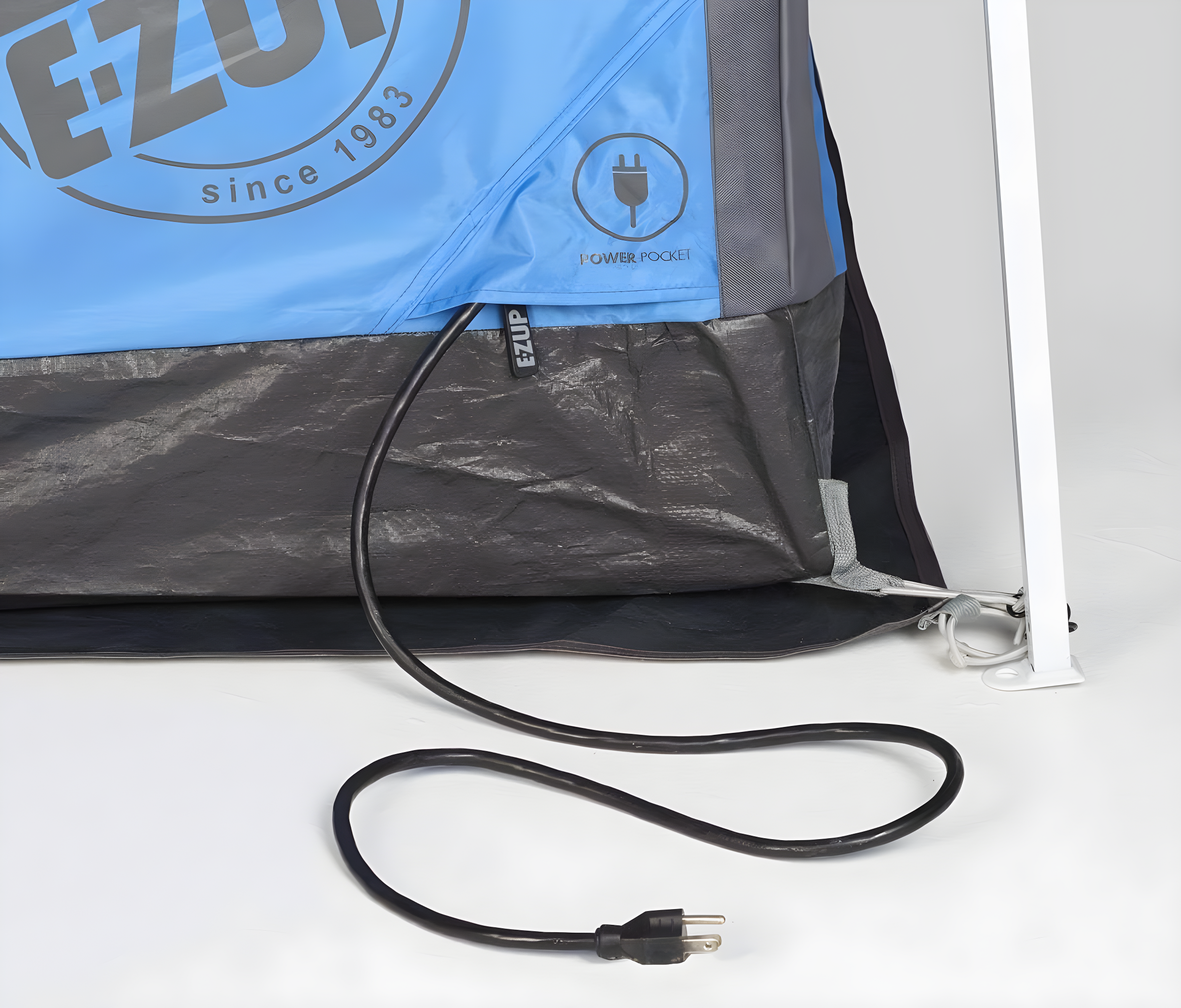 E-Z UP 10' x 10' Gray and Blue Camping Cube Tent