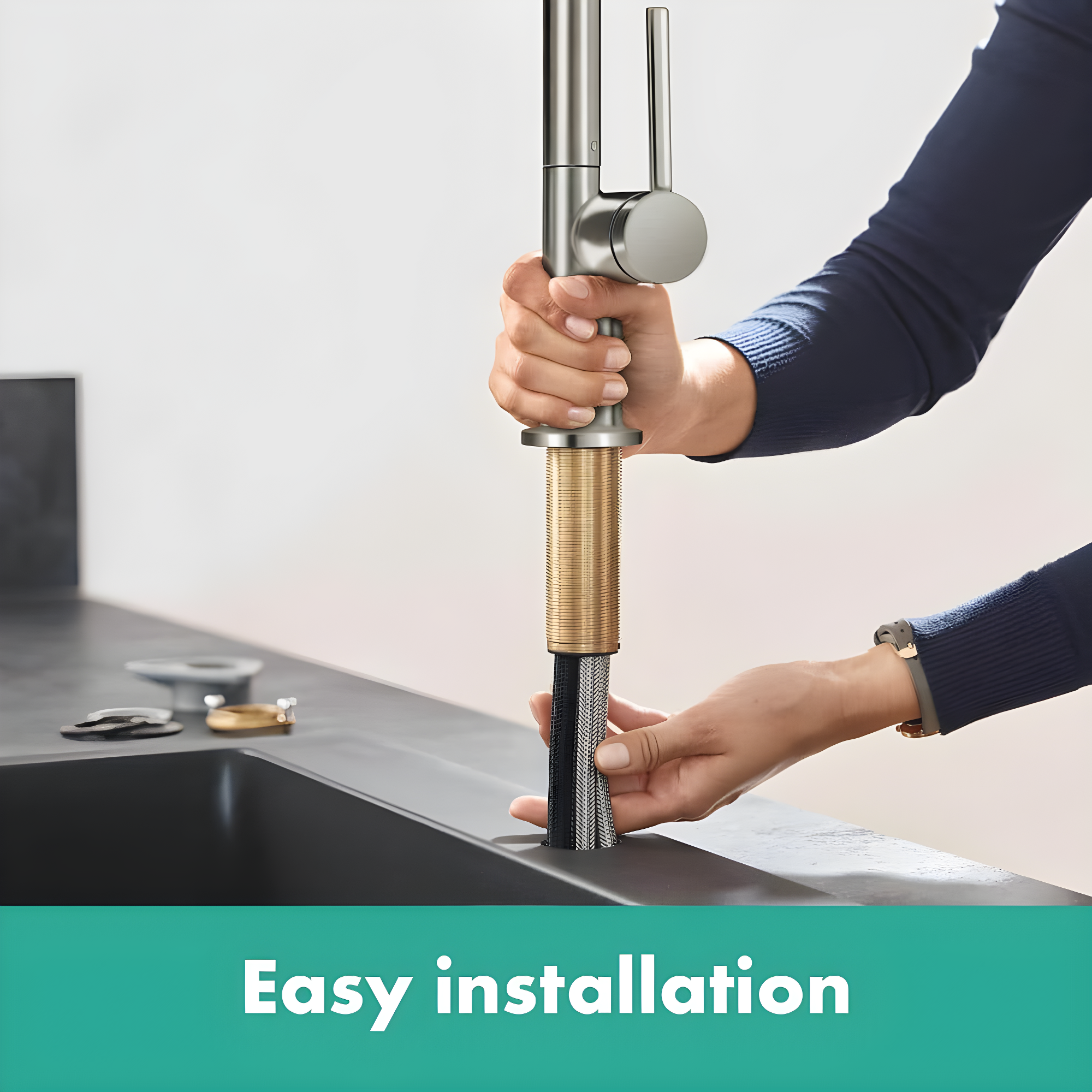 hansgrohe Talis N Kitchen Faucet, U-Style 1-Spray, 1.75 GPM