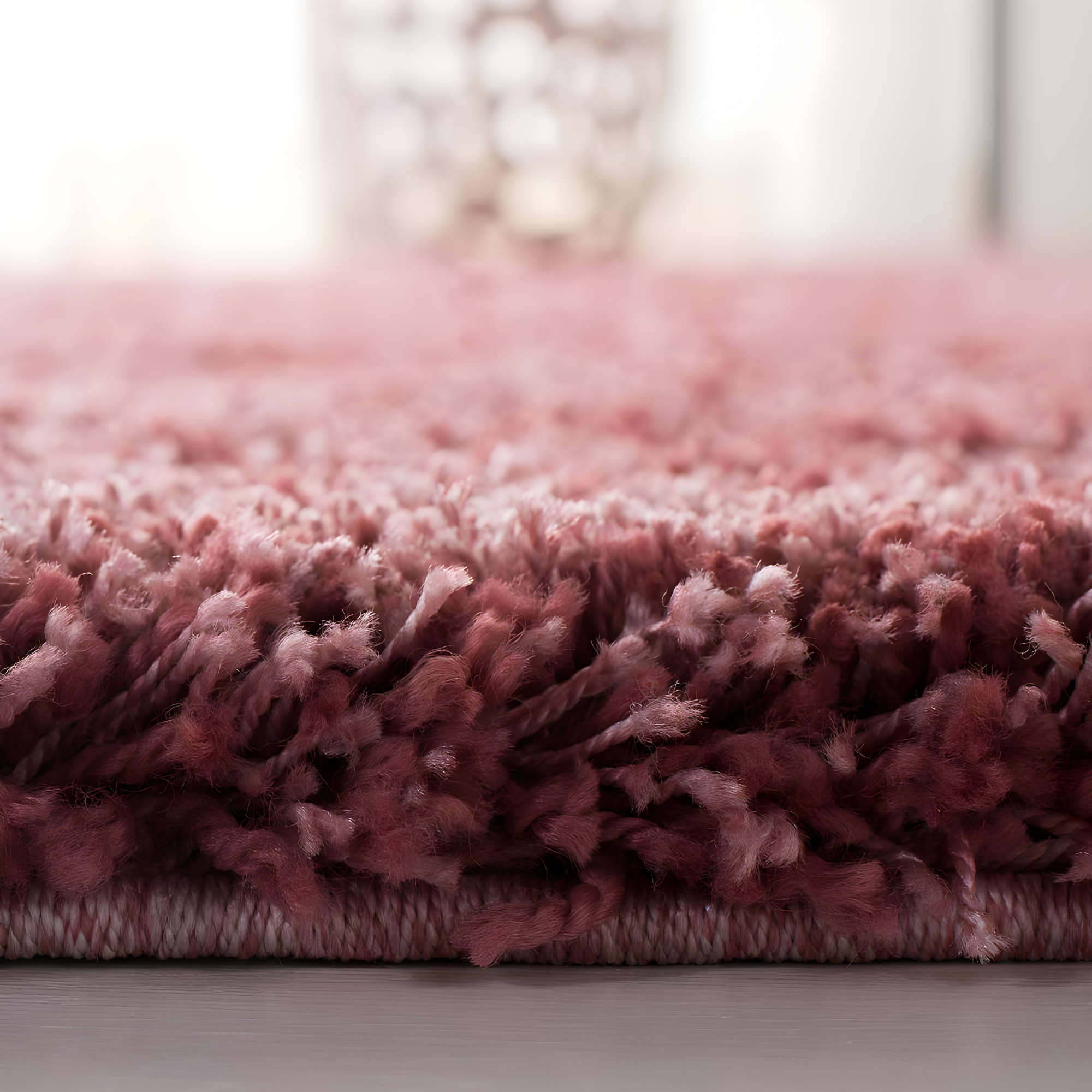 SAFAVIEH California Solid Plush Shag Area Rug, Rose, 8' x 10'
