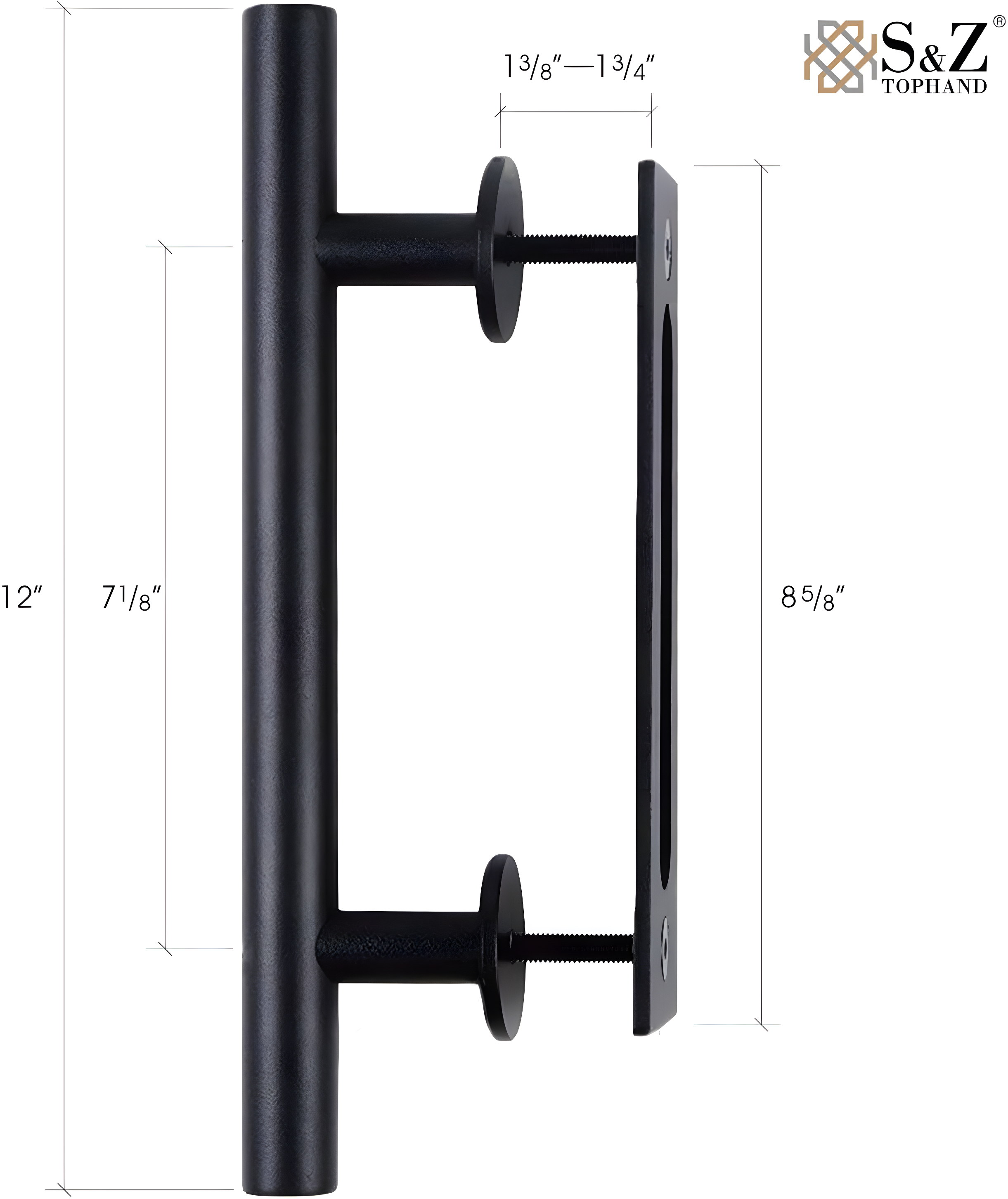 Barn Door, Unfinished British Brace Barn Door/Country Style/Solid Wood/Sliding Door/Durable